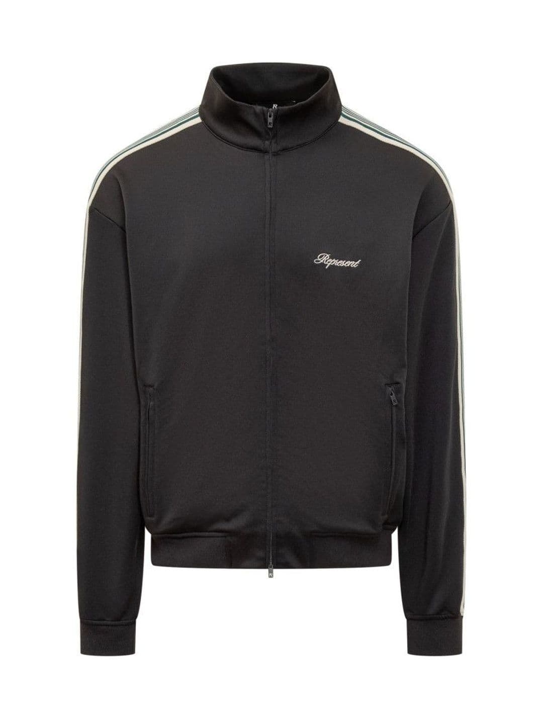 Represent Black Stripes Mock Collar Jacket - view 1