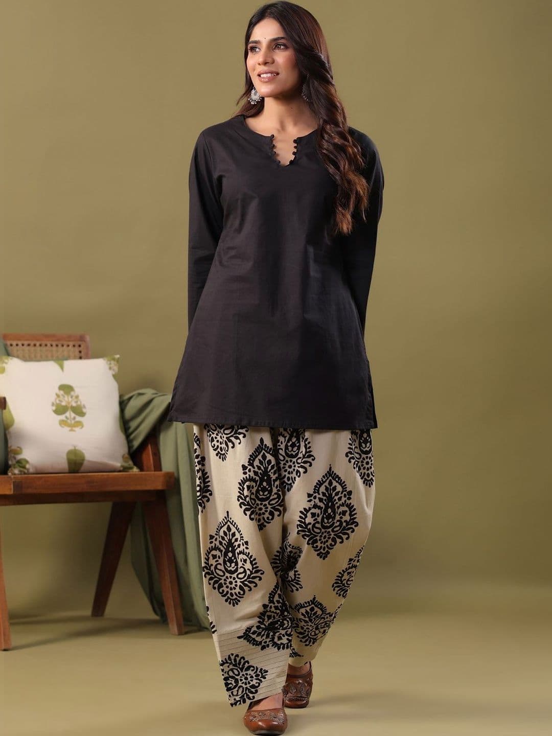 Rimeline Women Ethnic Motifs Regular Pure Cotton Kurti with Dhoti Pants - view 1