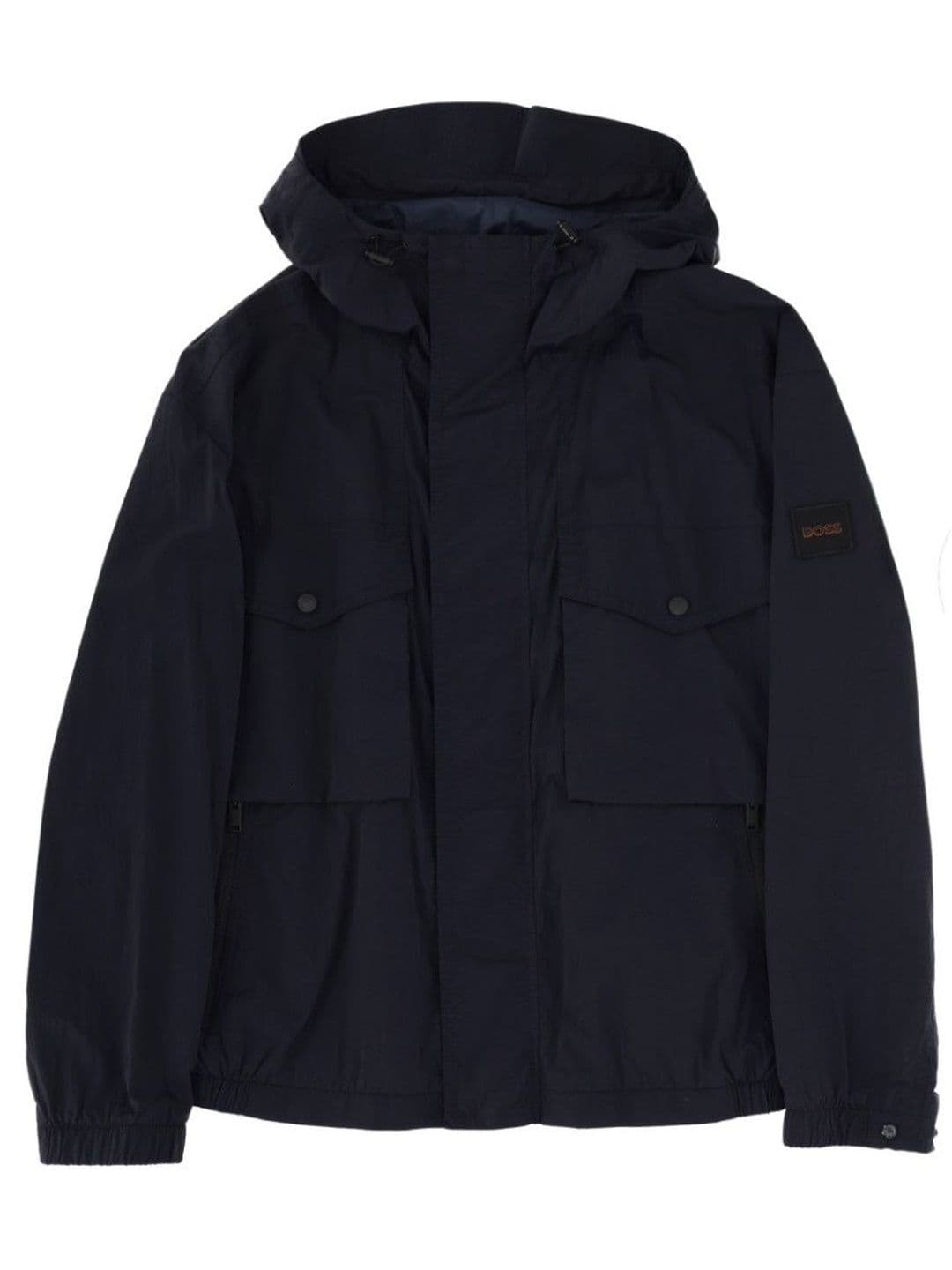 Hugo Boss Dark Blue Solid Hood Jacket - view 1