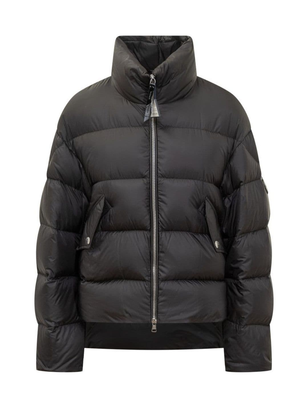 Moncler Black Quilted Mock Collar Jacket - view 1
