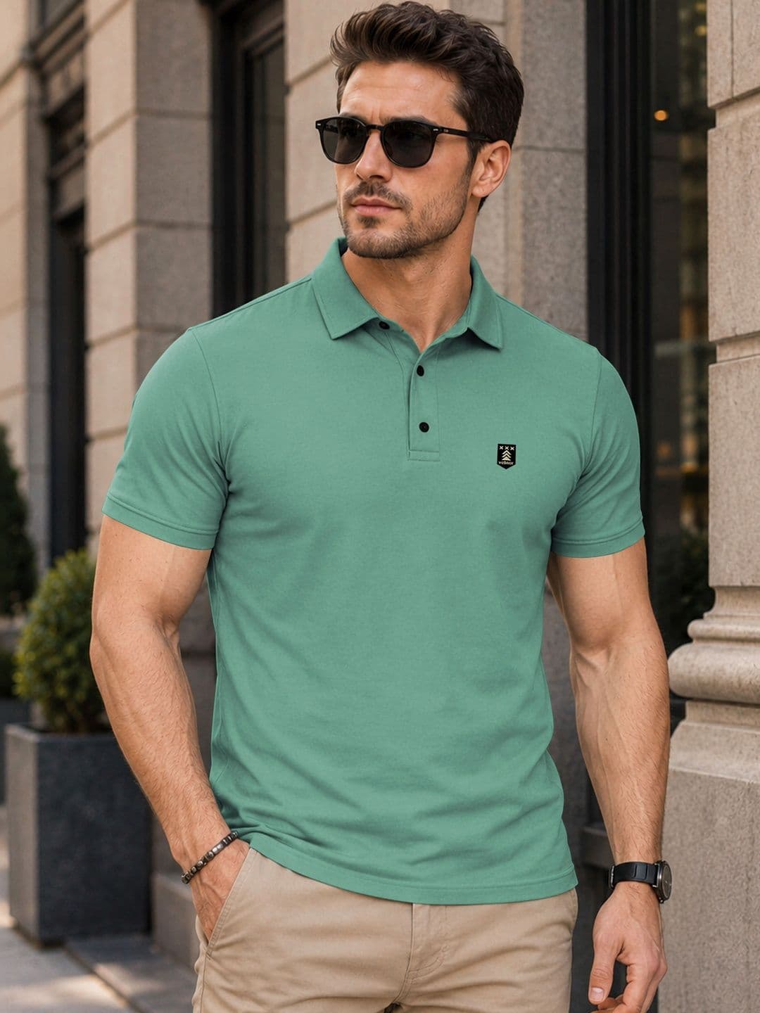 VeBNoR Men Solid Polo Collar T-shirt - view 1