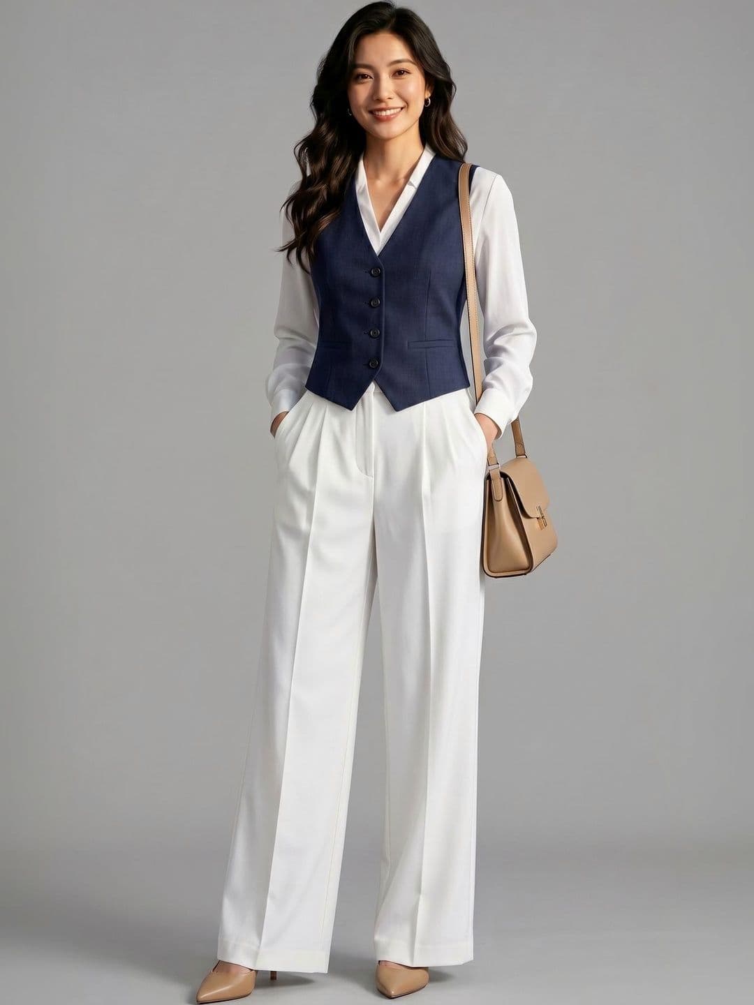 THE CLASSIC TOGS V-Neck Woven Formal Waistcoat - view 1