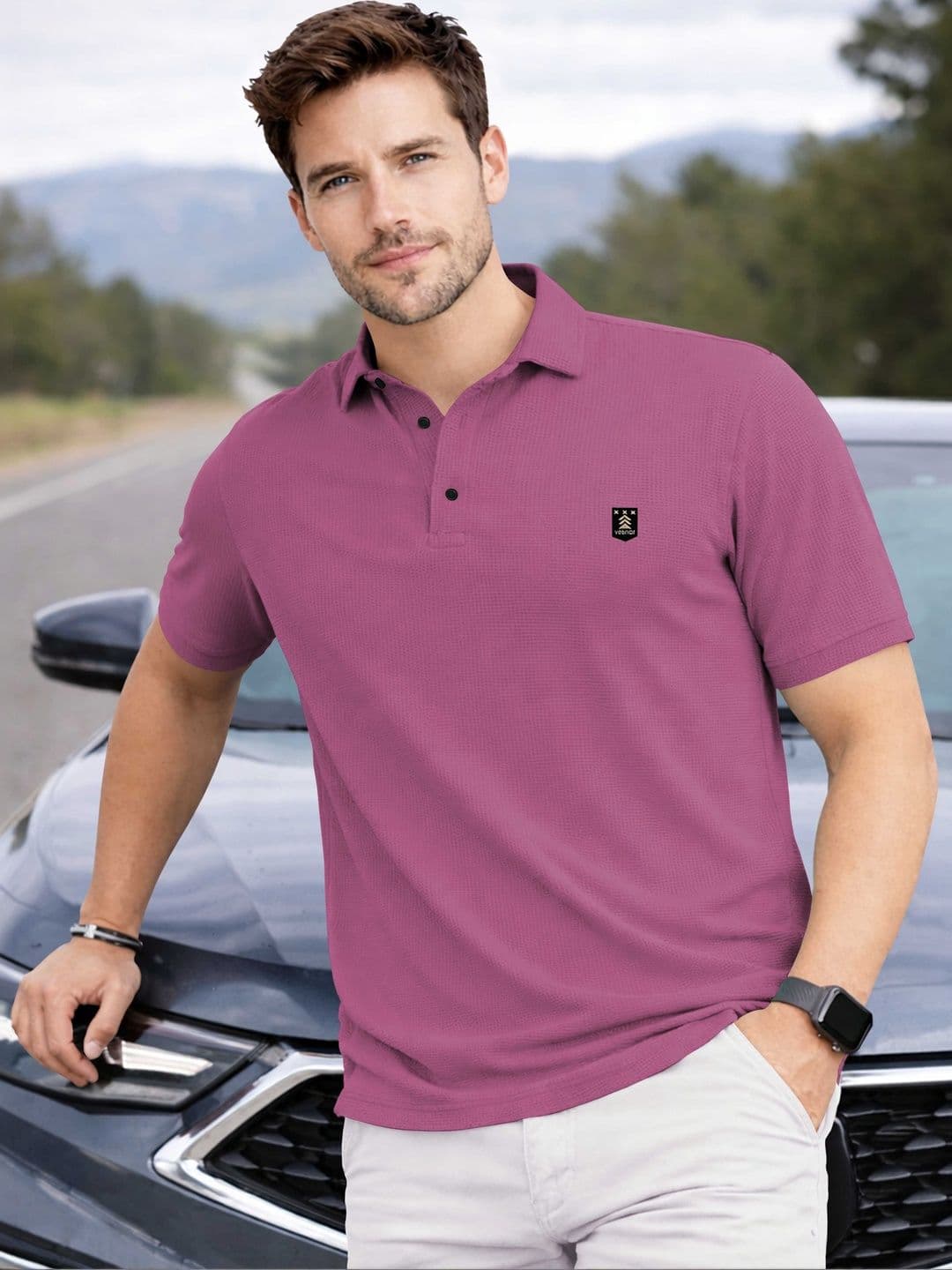 VeBNoR Men Polo Collar T-shirt - view 1
