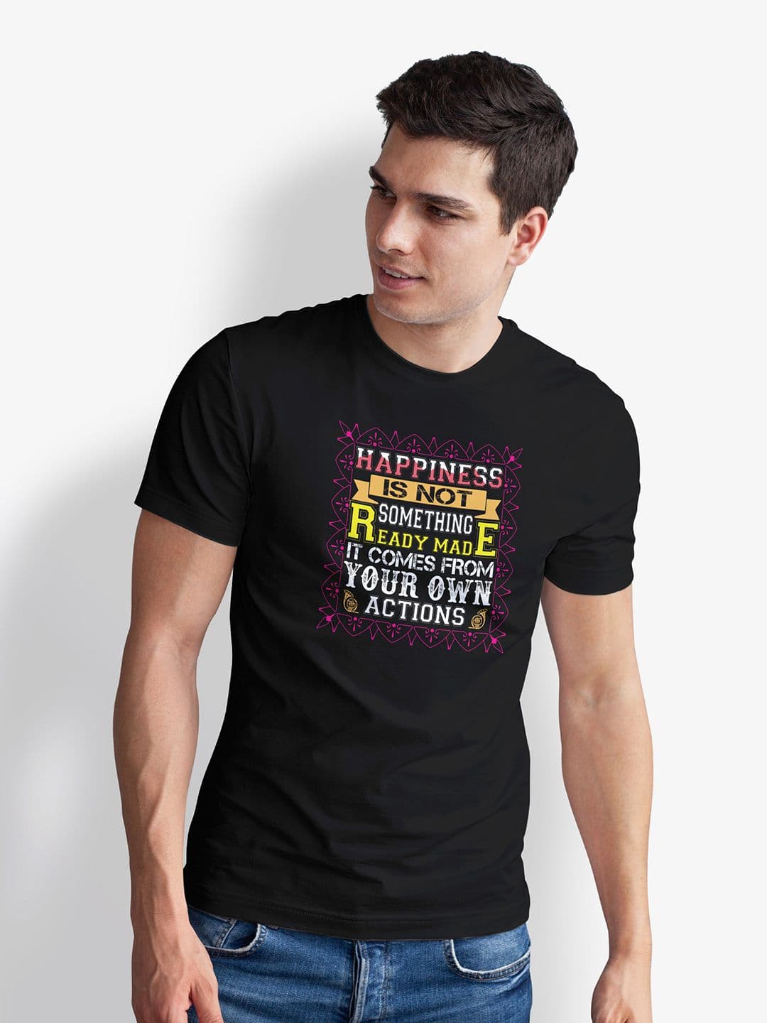 Seekbuylove Men Typography Printed Bio Finish T-shirt - view 1