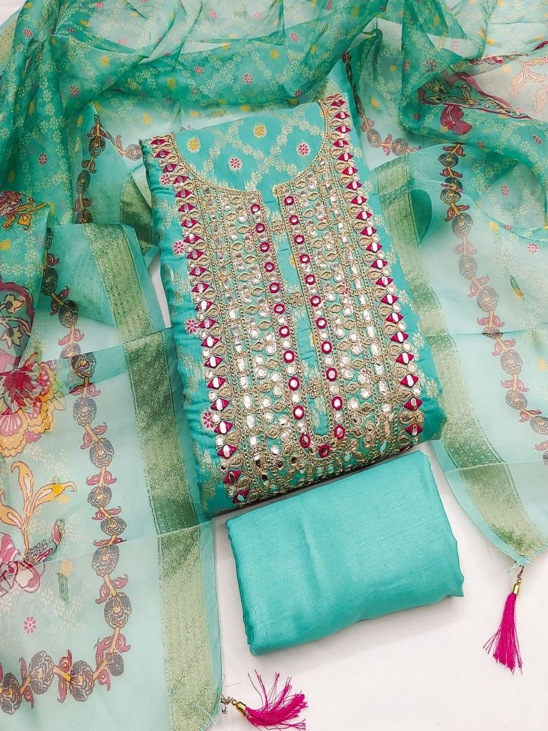 F 13 STUDIO Unstitched Dress Material - view 1