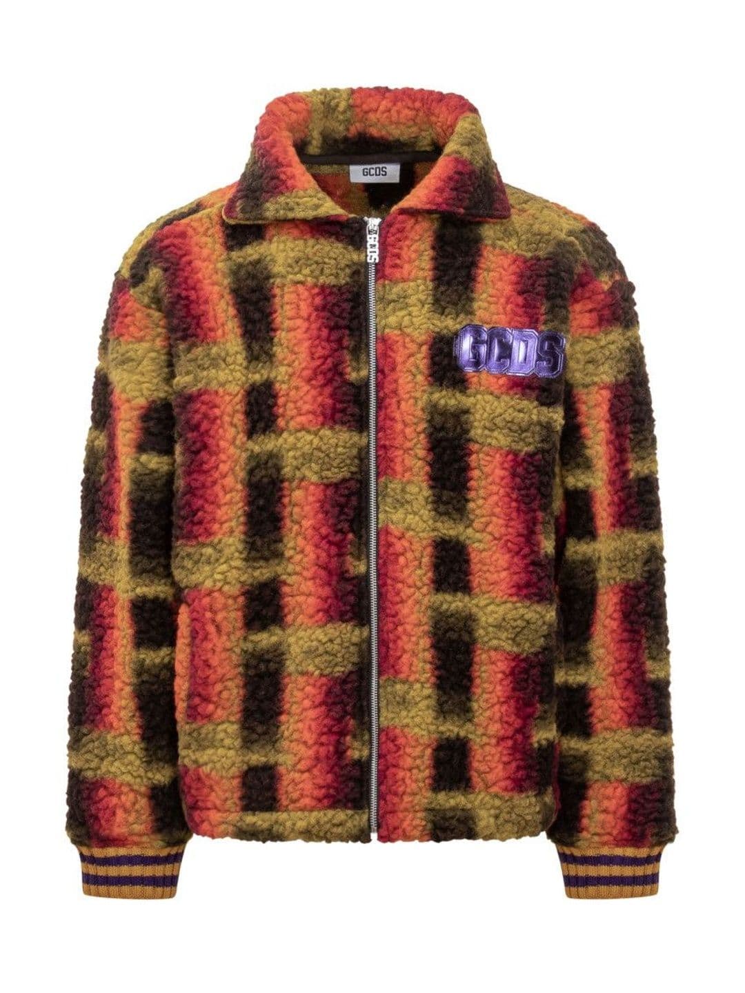 GCDS Multicolor Checks Shirt Collar Jacket - view 1