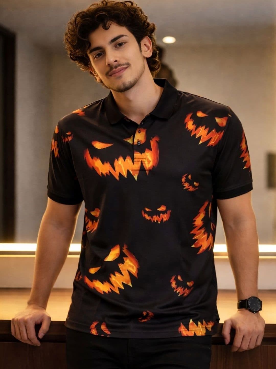 Tshirts Buddy Men Printed Polo Collar T-shirt - view 1