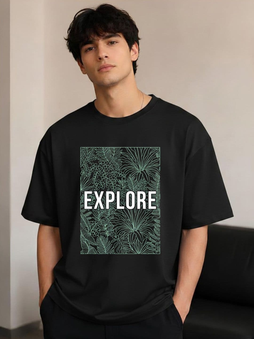 R.Code by The Roadster Life Co. Men Printed T-shirt - view 1