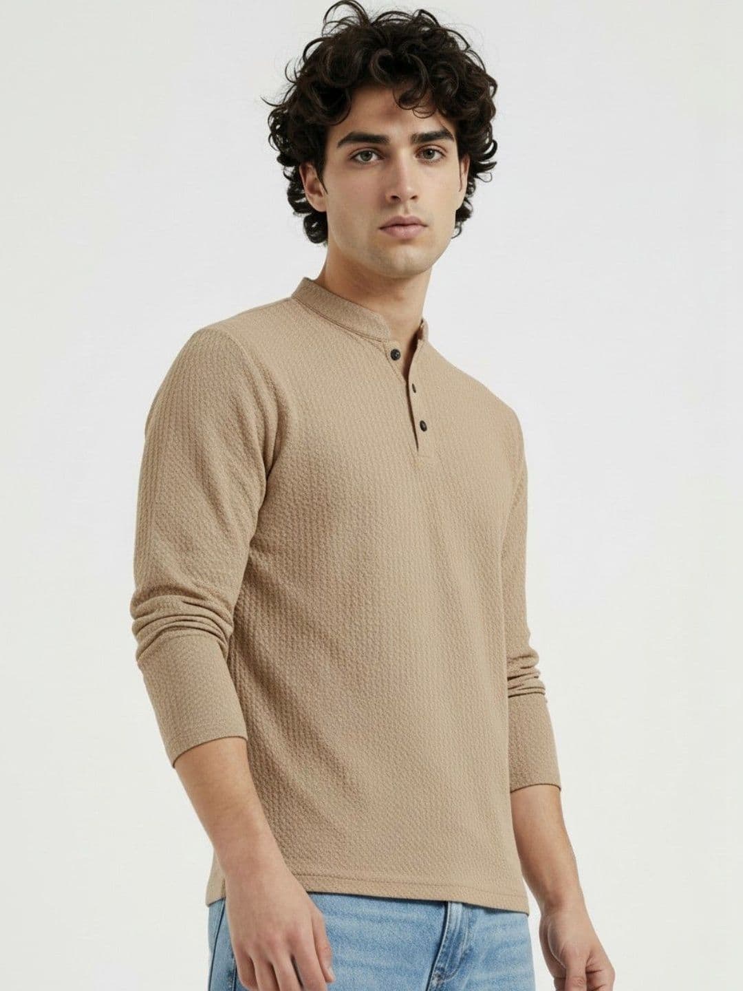 HERE&NOW Men Mandarin Collar T-shirt - view 1