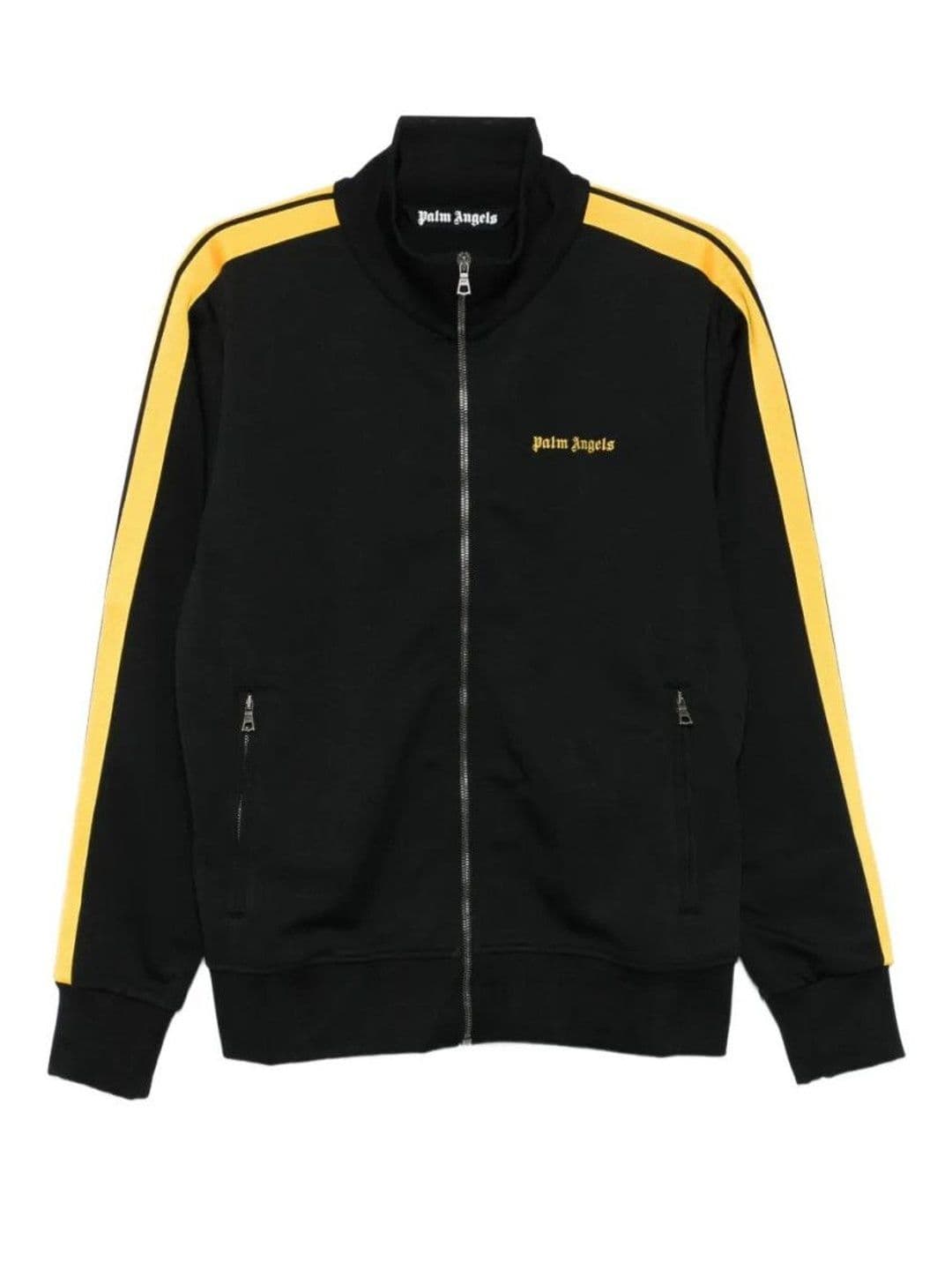 Palm Angels Black Color Block Mock Collar Jacket - view 1