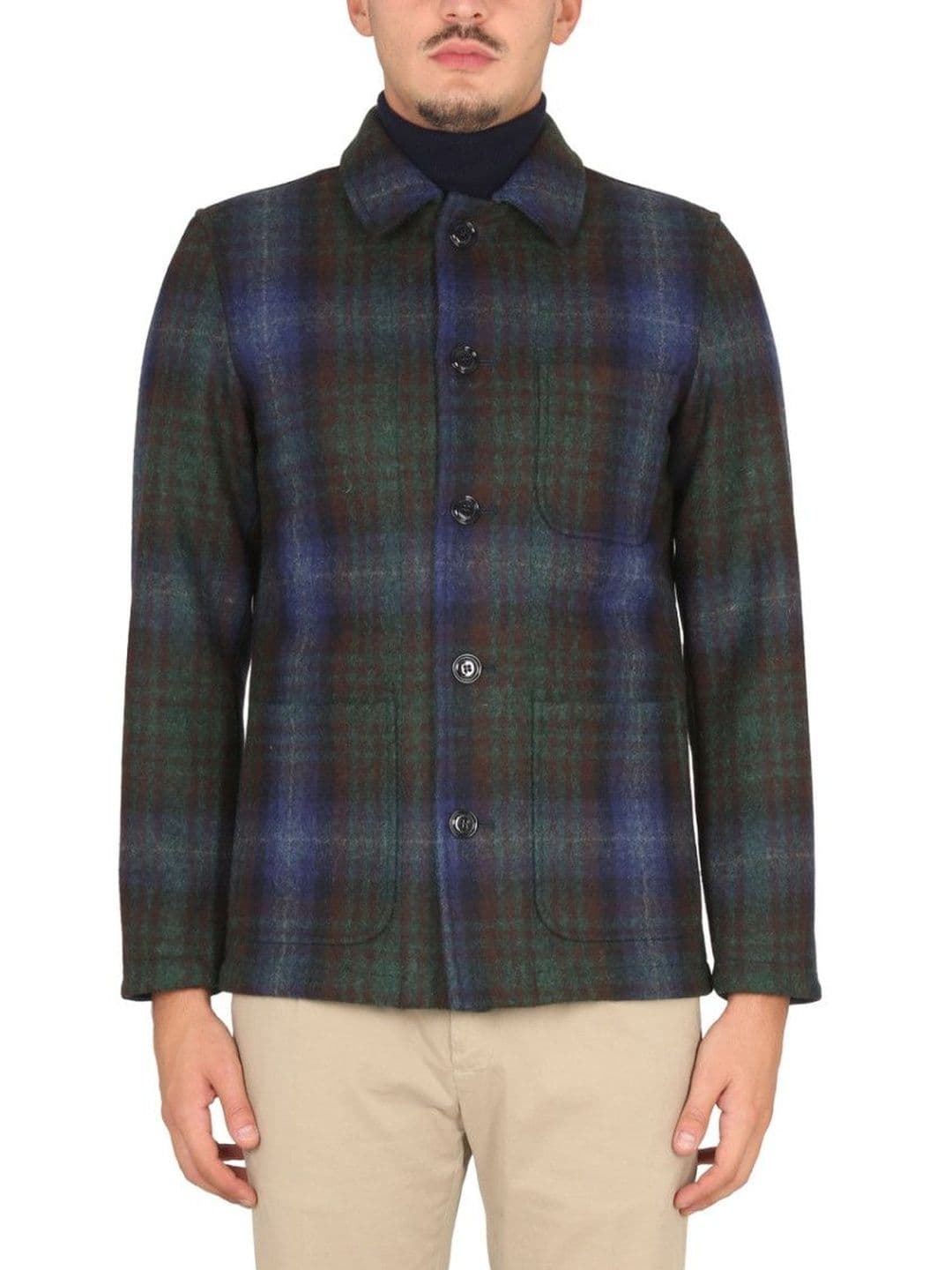 Aspesi Blue Winter Shirt Jackets - view 1