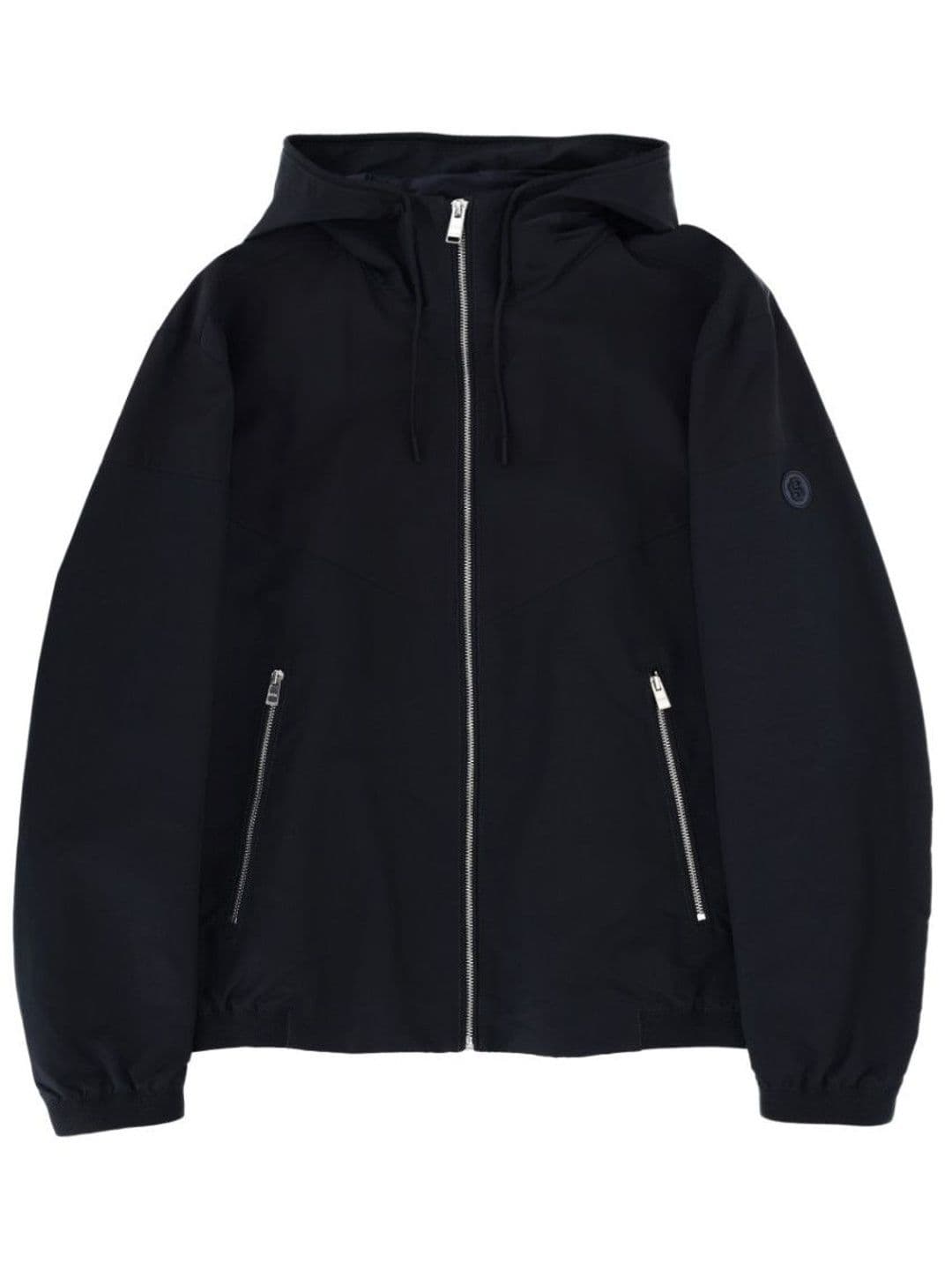 Hugo Boss Dark Blue Solid Hood Jacket - view 1