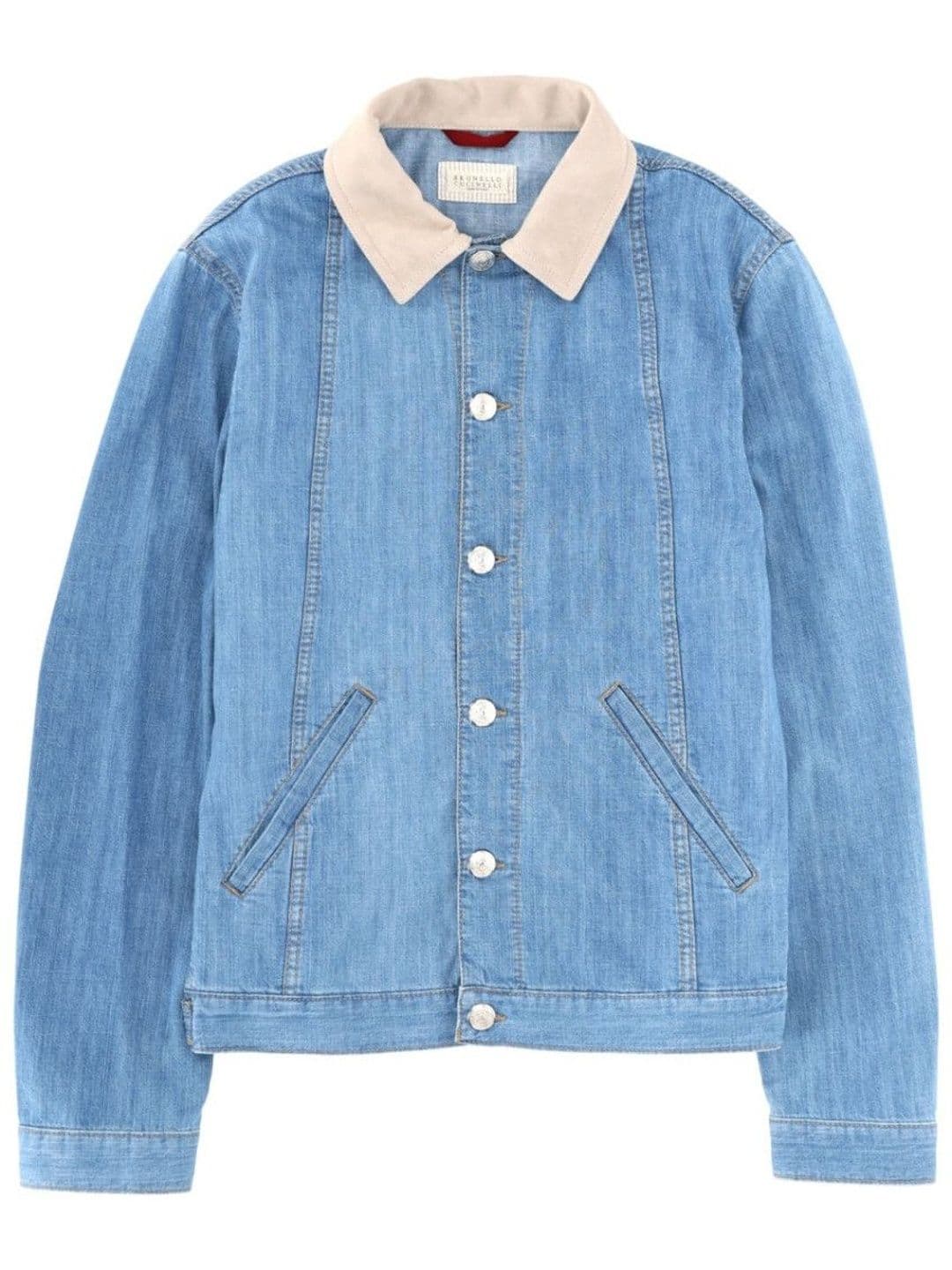 Brunello Cucinelli Light Blue Solid Jackets - view 1