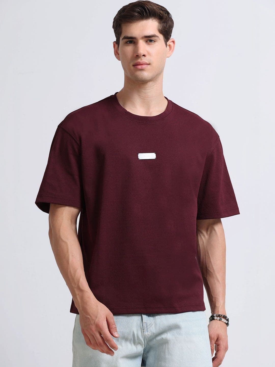 Blu MNKY Men Drop-Shoulder Sleeves T-shirt - view 1