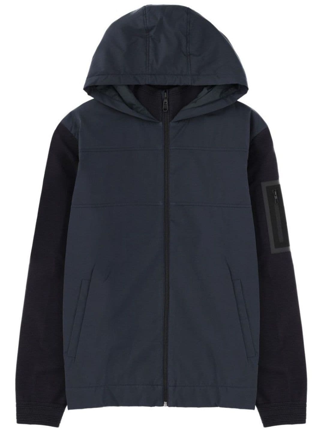 Hugo Boss Dark Blue Solid Hood Jacket - view 1
