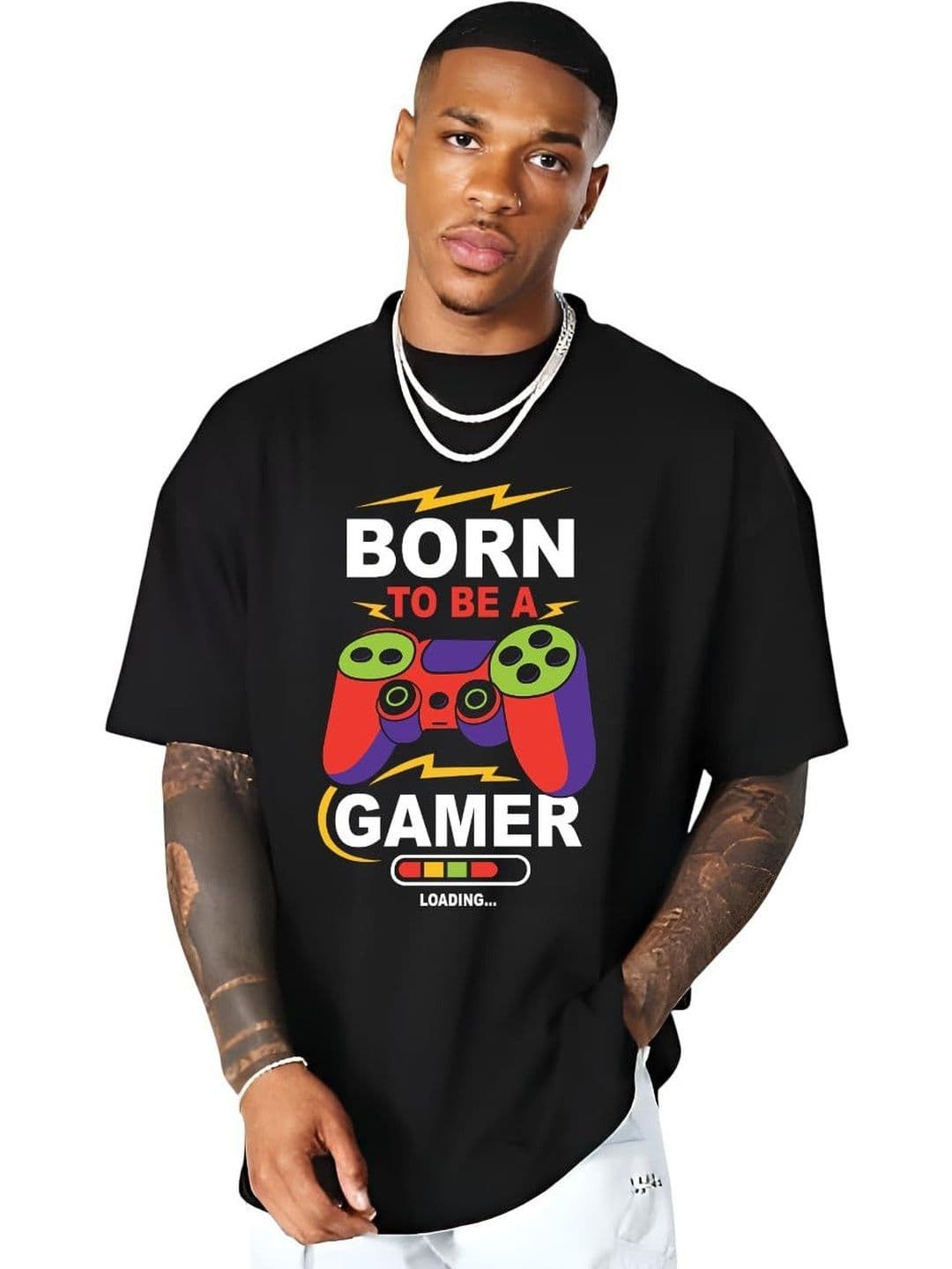 Urban Drip Men Printed Drop-Shoulder Sleeves T-shirt - view 1
