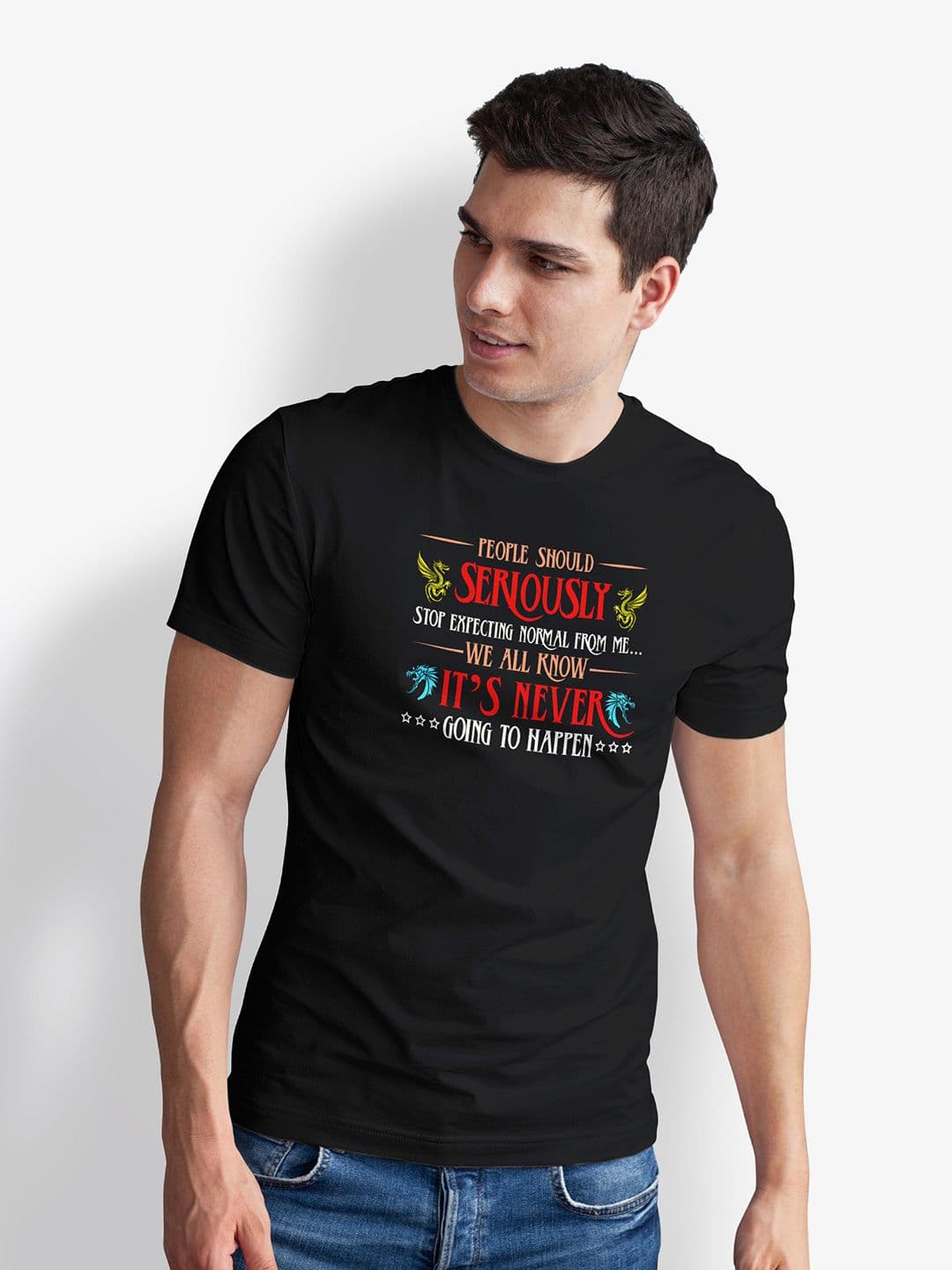 Seekbuylove Men Typography Printed Bio Finish T-shirt - view 1
