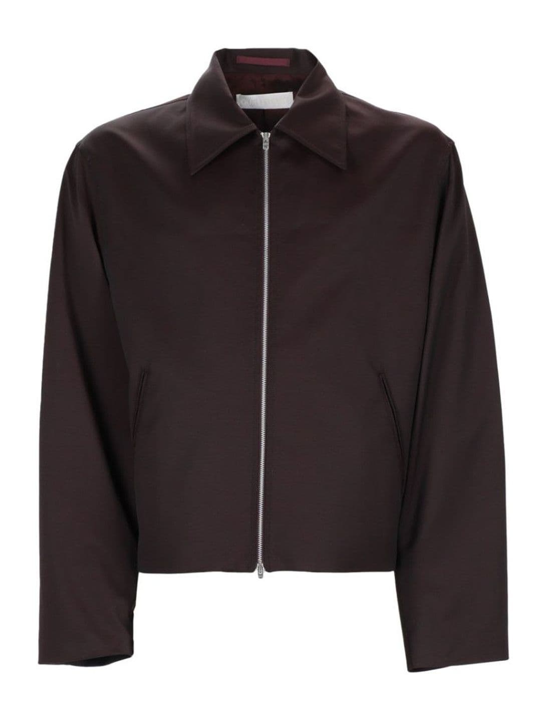 OUR LEGACY Brown Solid Shirt Collar Jacket - view 1