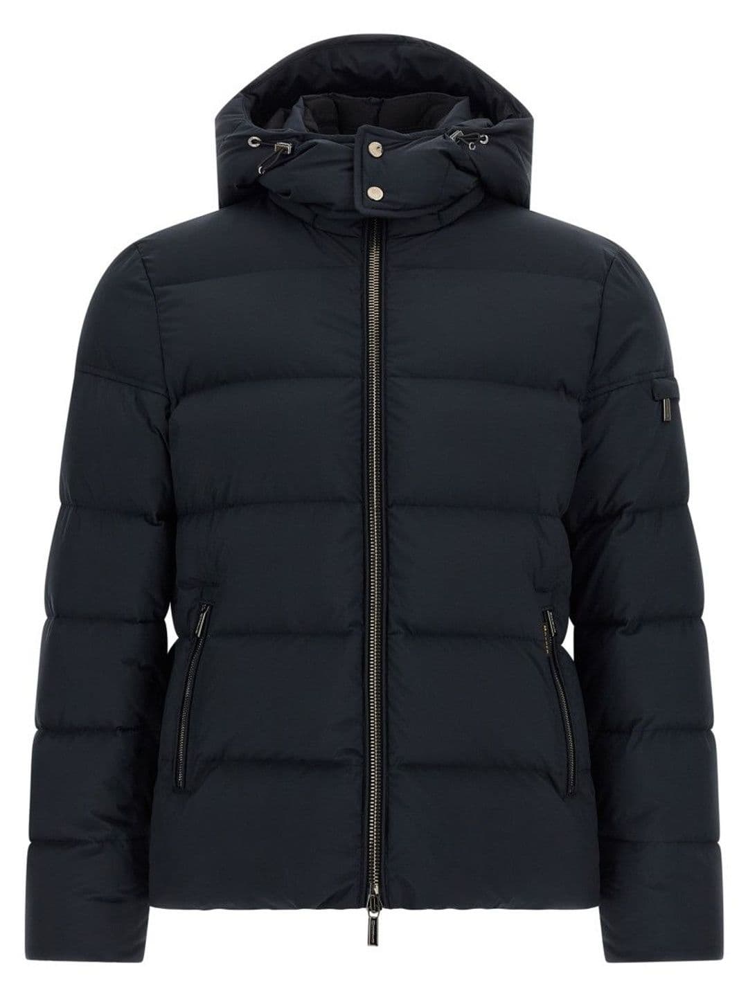Moorer Blue Solid Hood Jacket - view 1