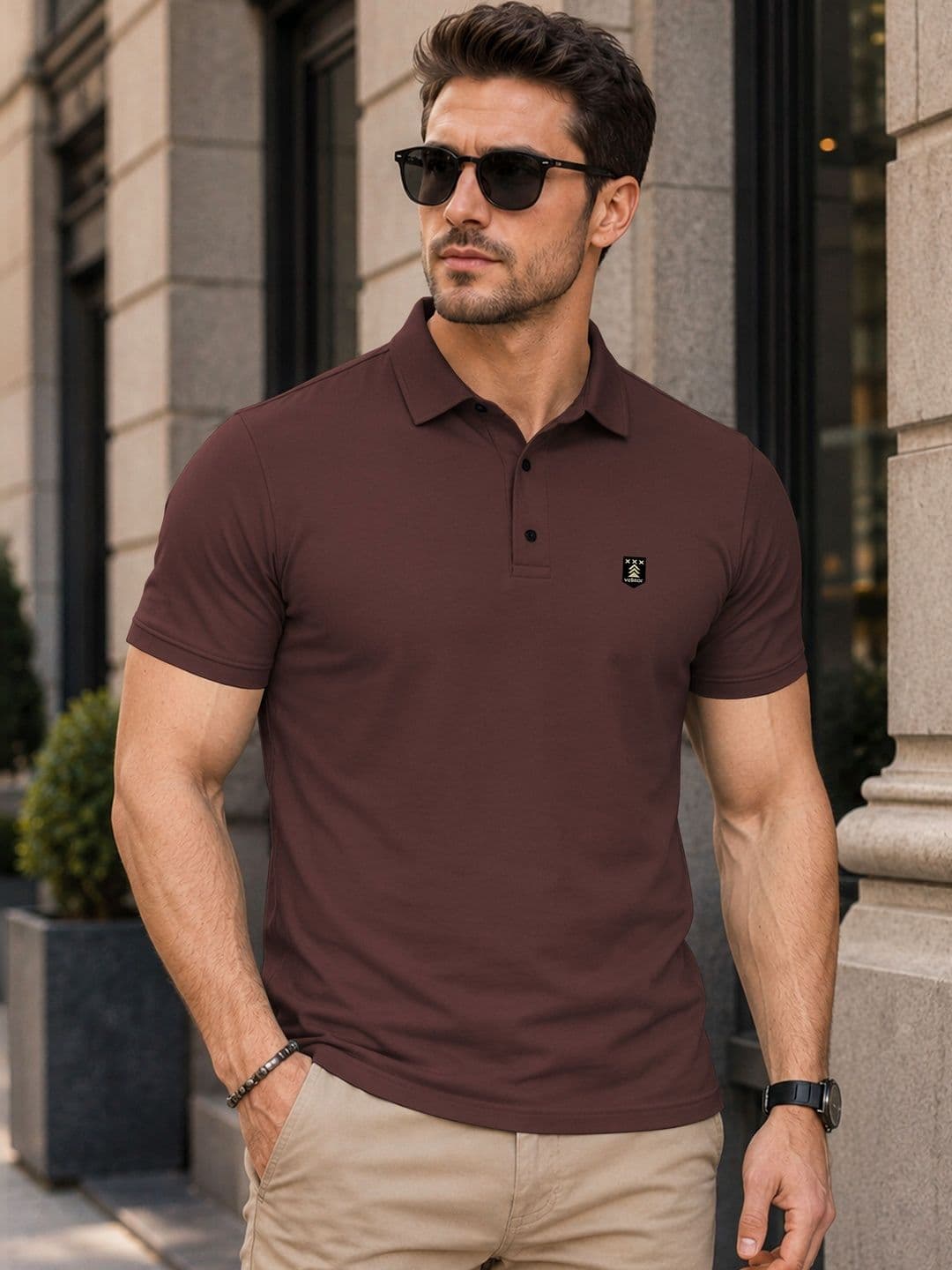 VeBNoR Men Polo Collar T-shirt - view 1