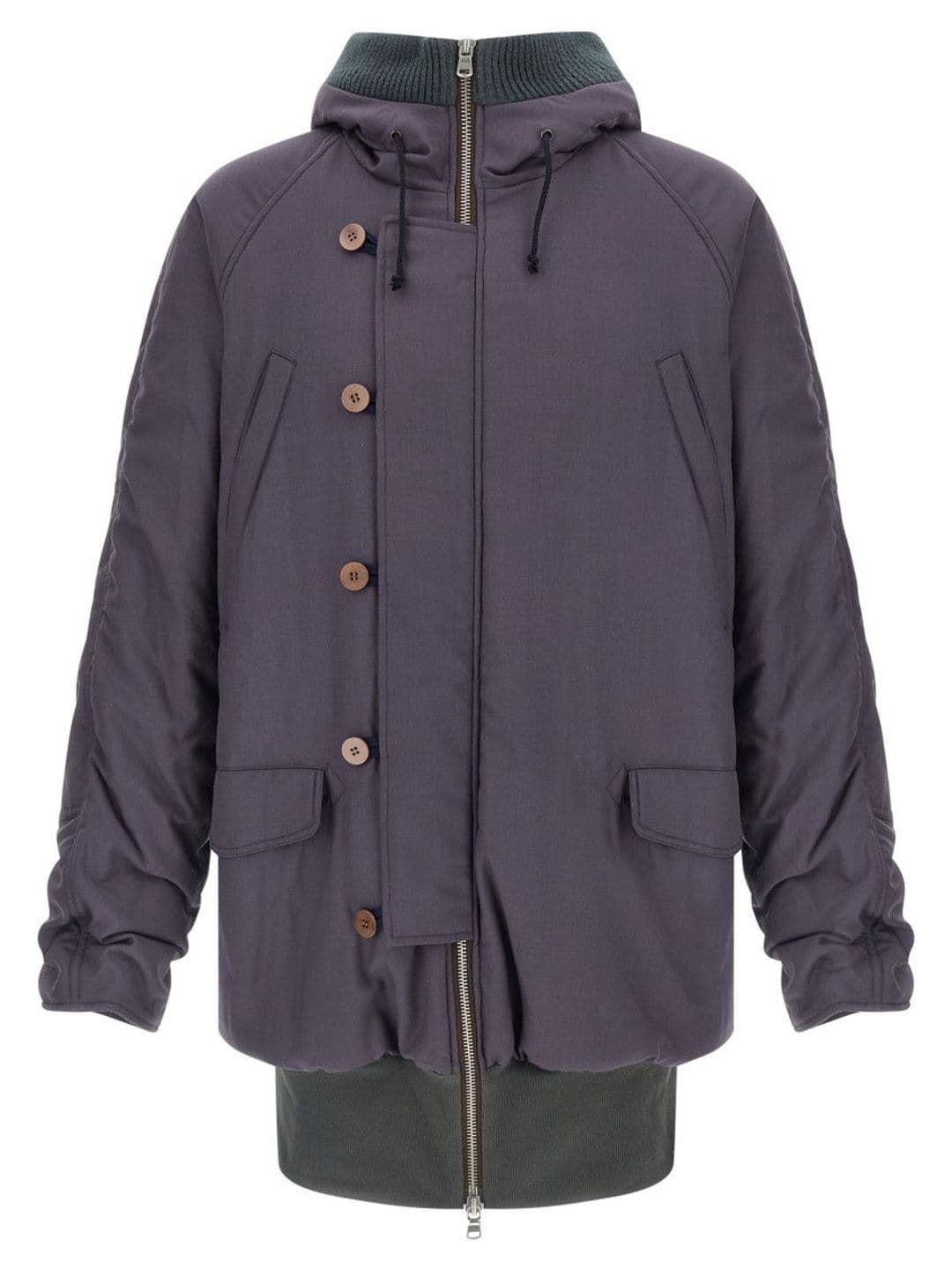 Magliano Purple Hooded Parka Jacket - view 1