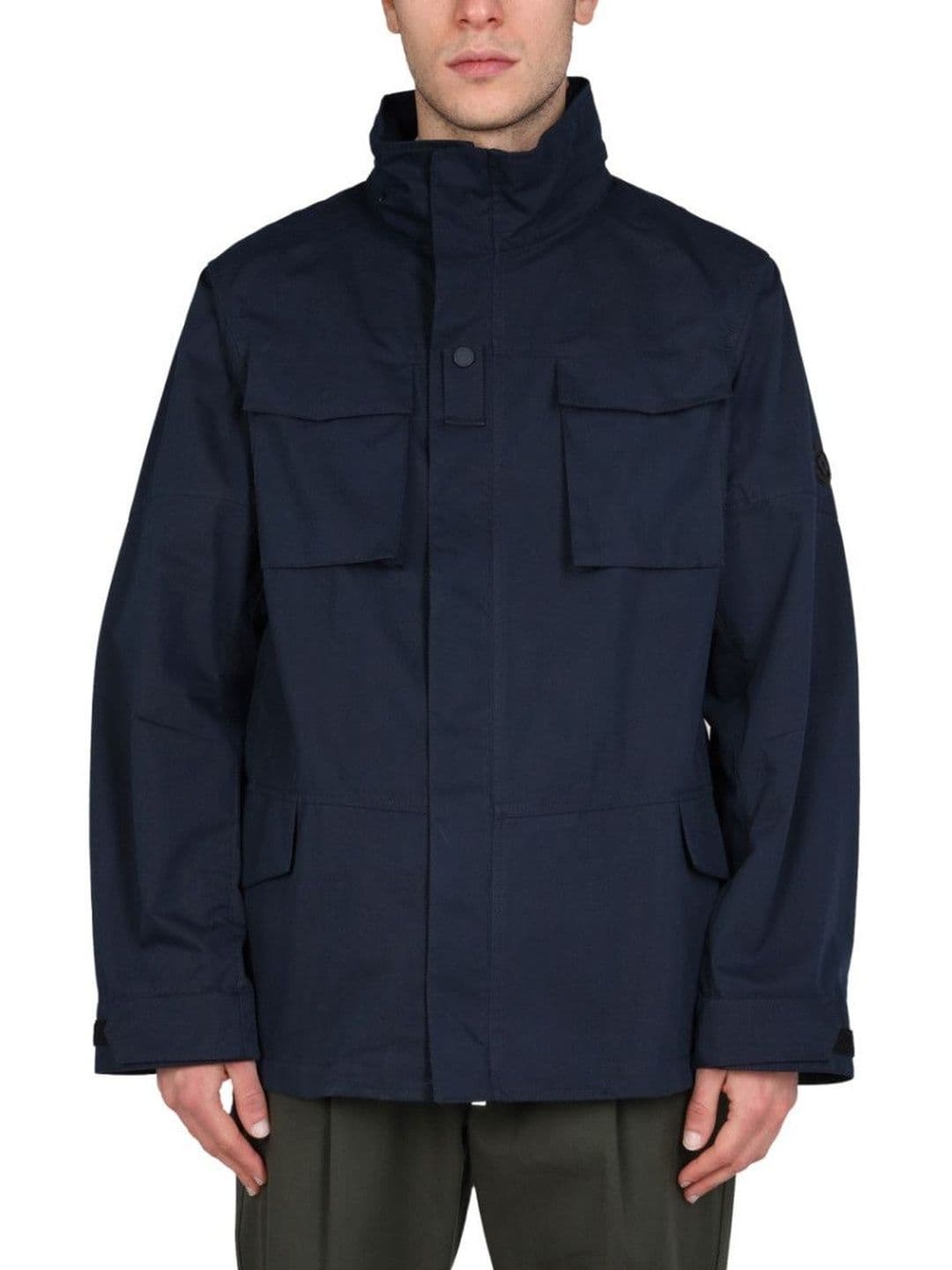 Lardini Navy Blue Solid Jackets - view 1