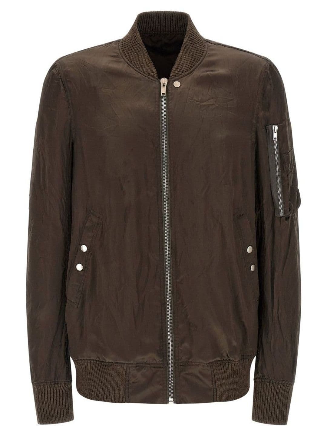 Rick Owens Brown Solid Bomber Jacket - view 1
