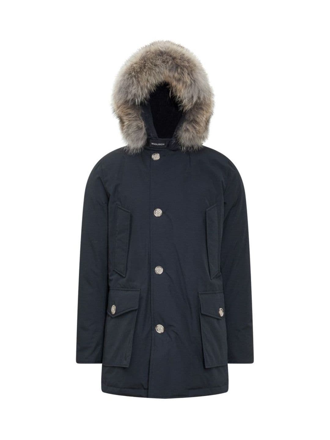 Woolrich Dark Blue Solid Hood Jackets - view 1