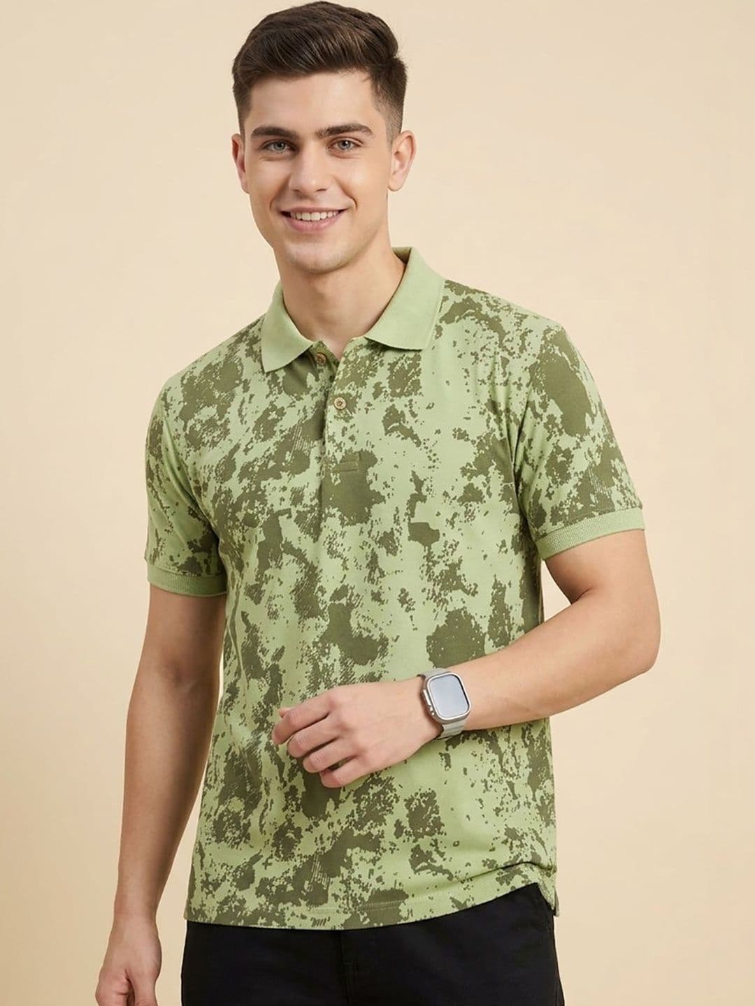 Moda Rapido Men Camouflage Printed Polo Collar T-shirt - view 1