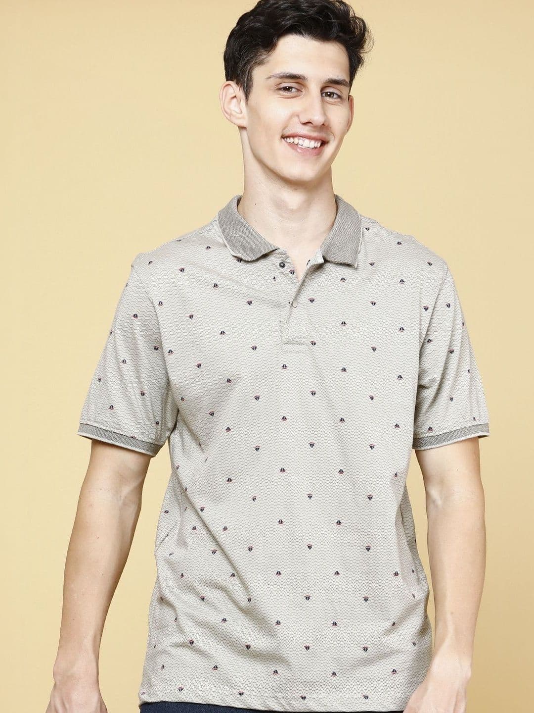 LIMEROAD Men Printed Polo Collar T-shirt - view 1