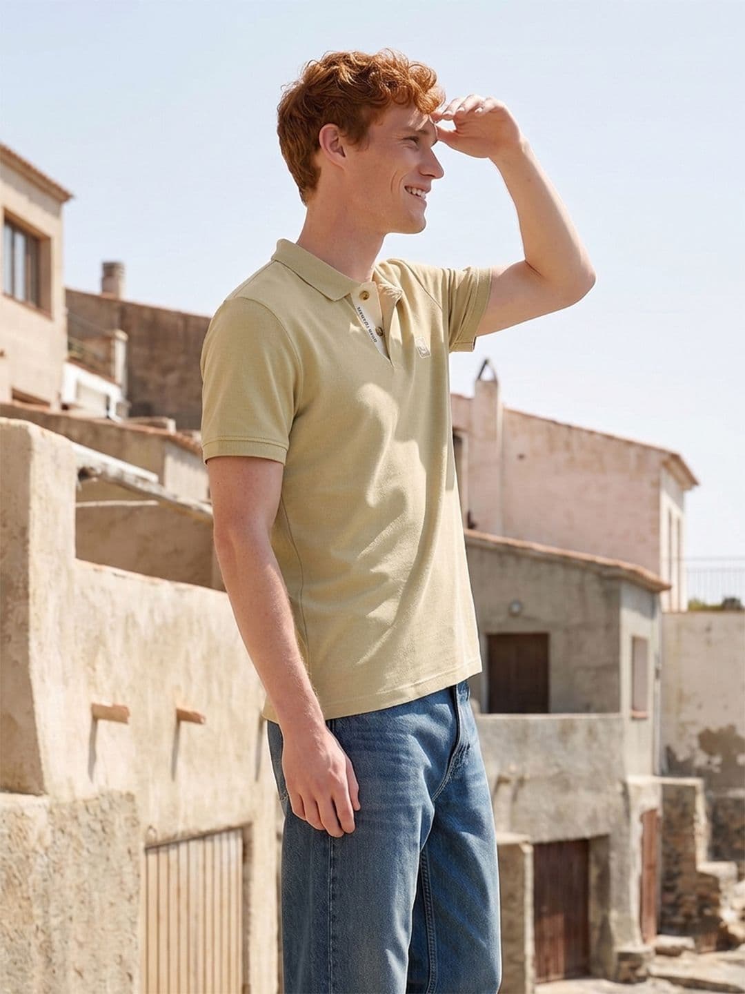 Mast & Harbour Polo Collar Pure Cotton T-shirt - view 1