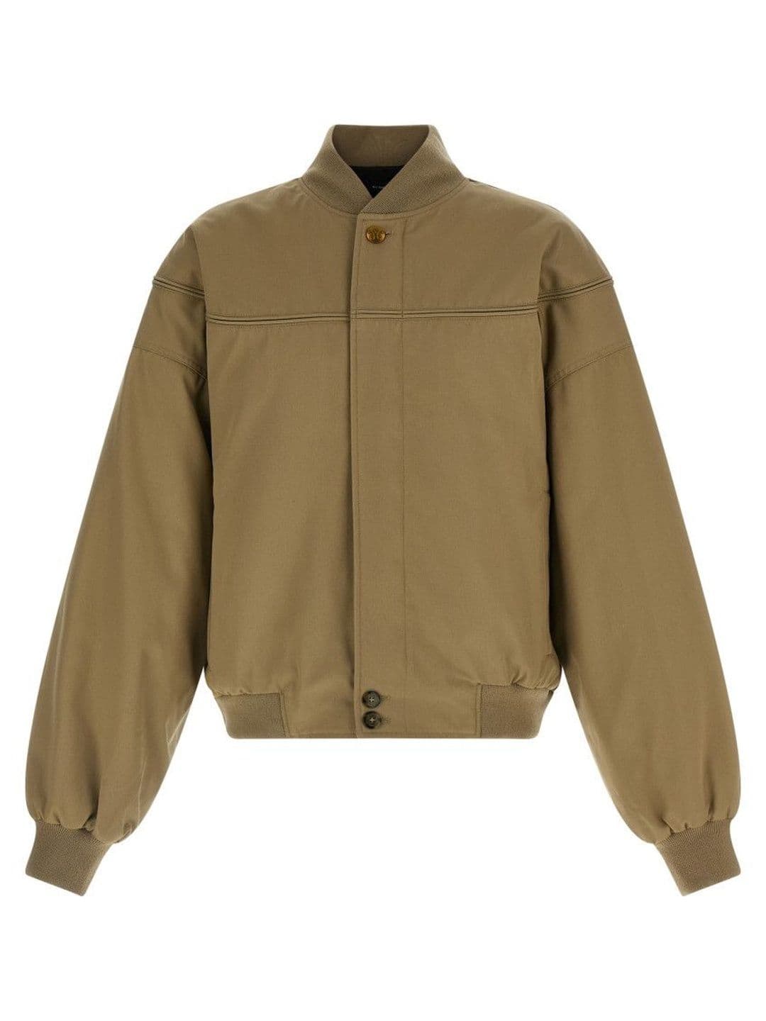 Willy Chavarria Beige Solid Band Collar Jacket - view 1