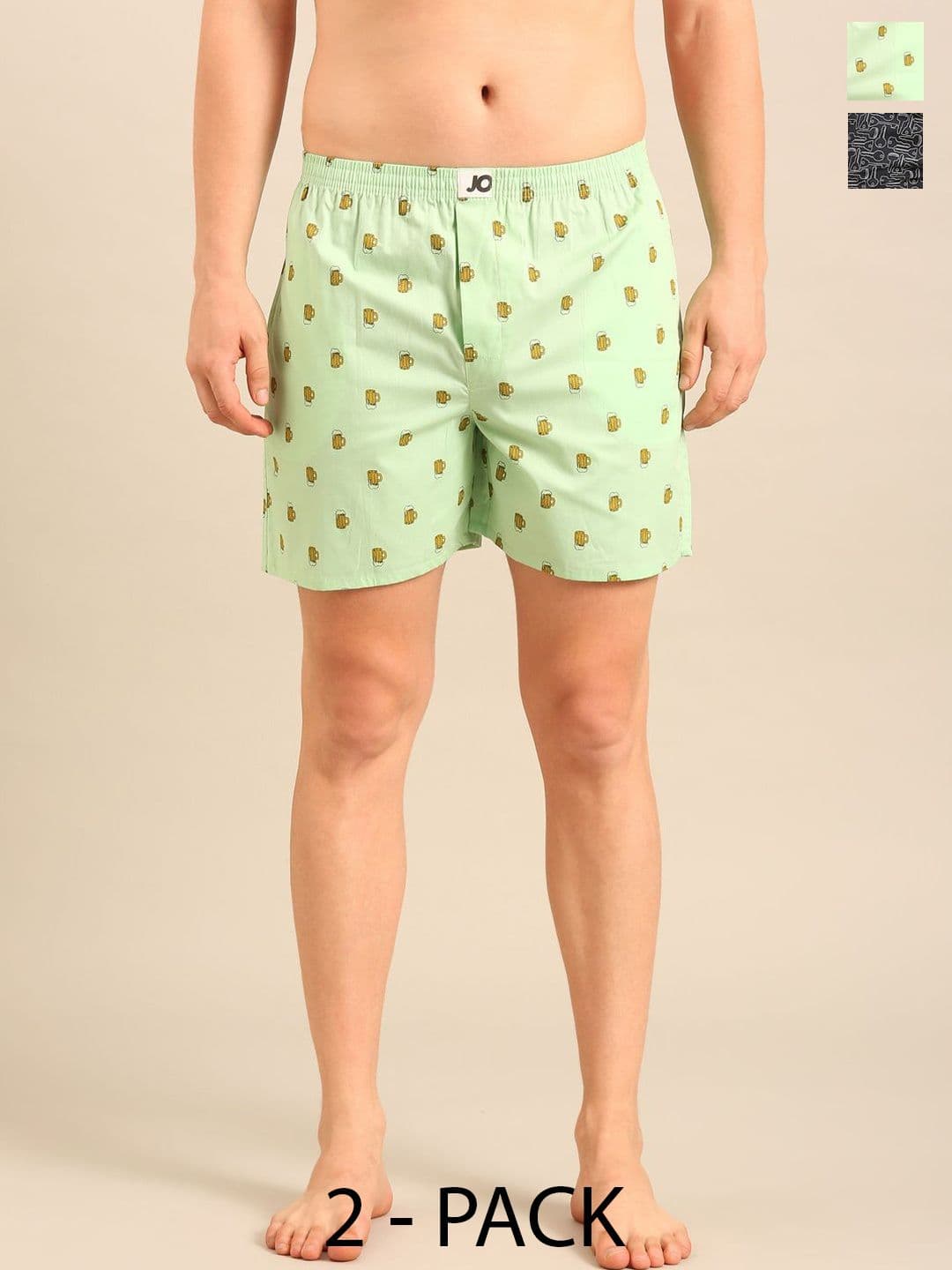 Joven Men Pack of 2 Printed Pure Cotton Boxers - view 1