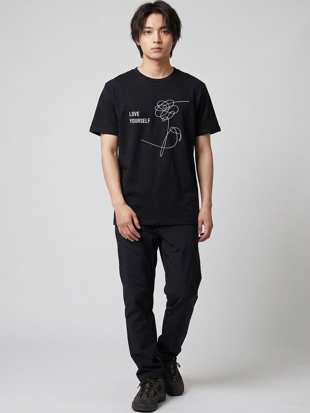 The Korhean Store Unisex BTS Love Yourself Streetwear Regular Fit Graphic Printed Cotton Tshirt - view 1