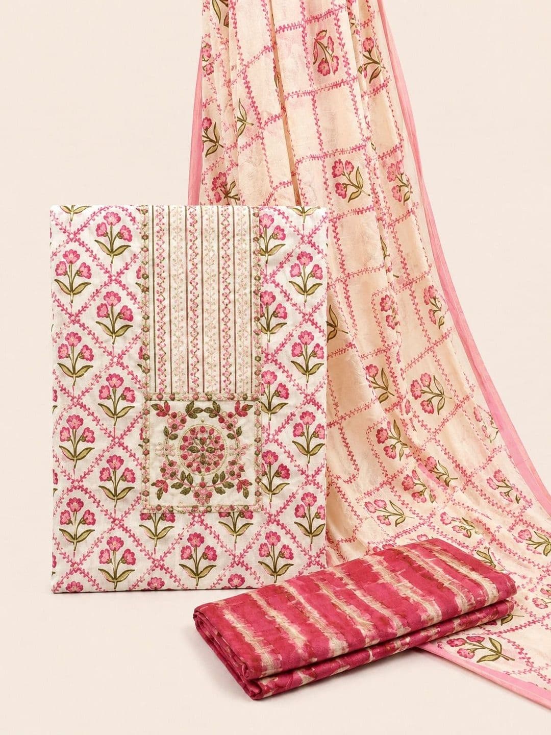 M S MODERN SUPER Printed Unstitched Dress Material - view 1