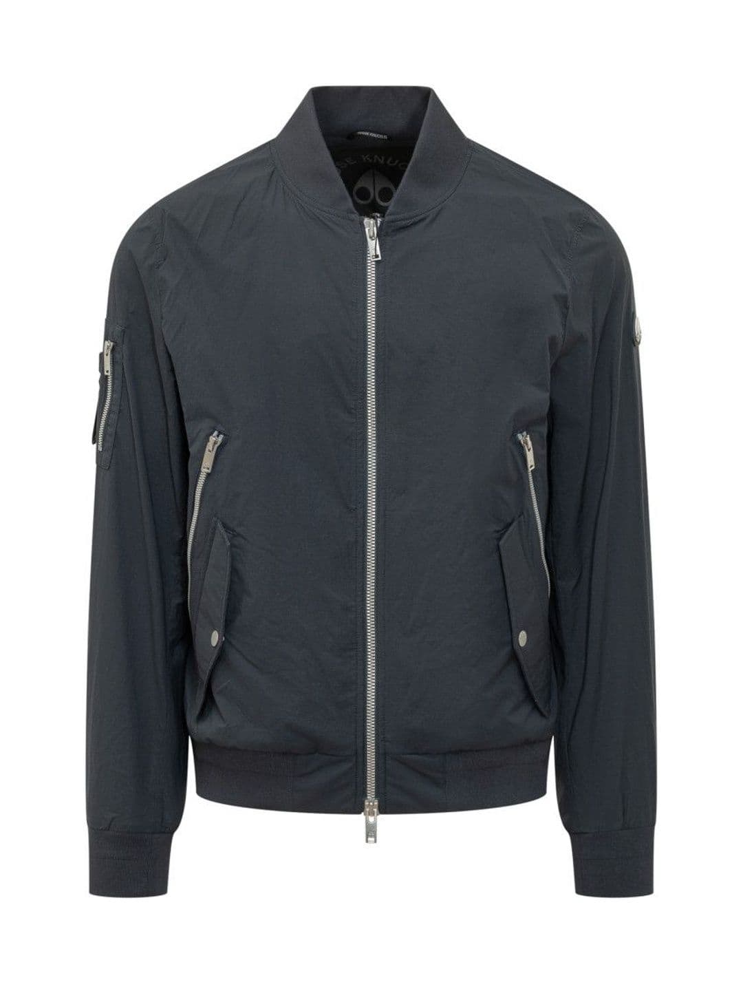 Moose Knuckles Blue Solid Mock Collar Jacket - view 1