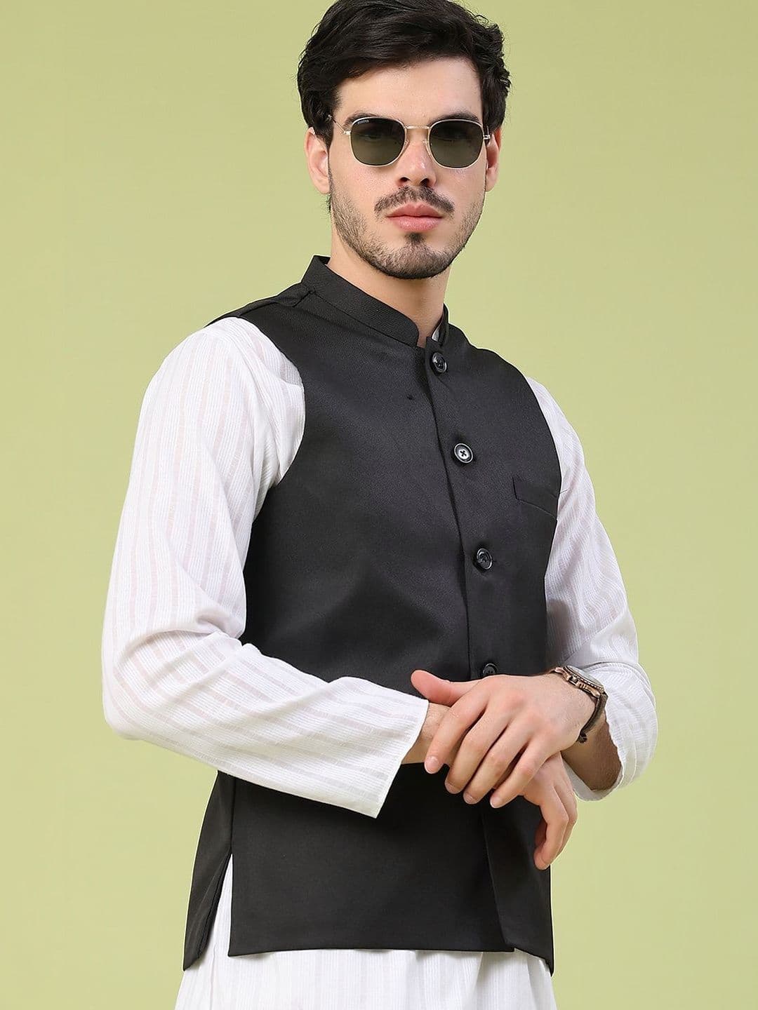 V-Mart Woven Nehru Jackets - view 1