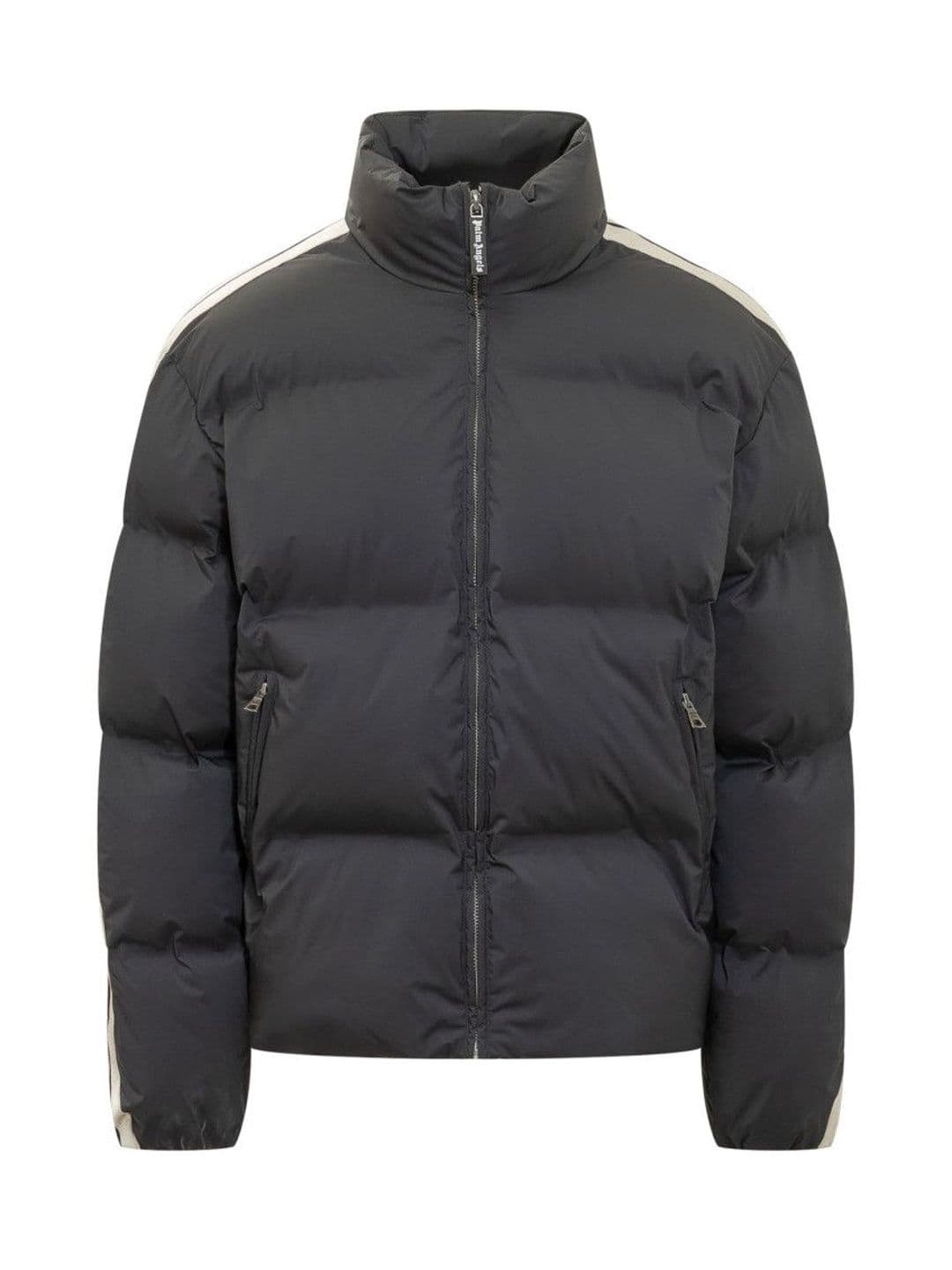 Palm Angels Black Solid Mock Collar Jacket - view 1