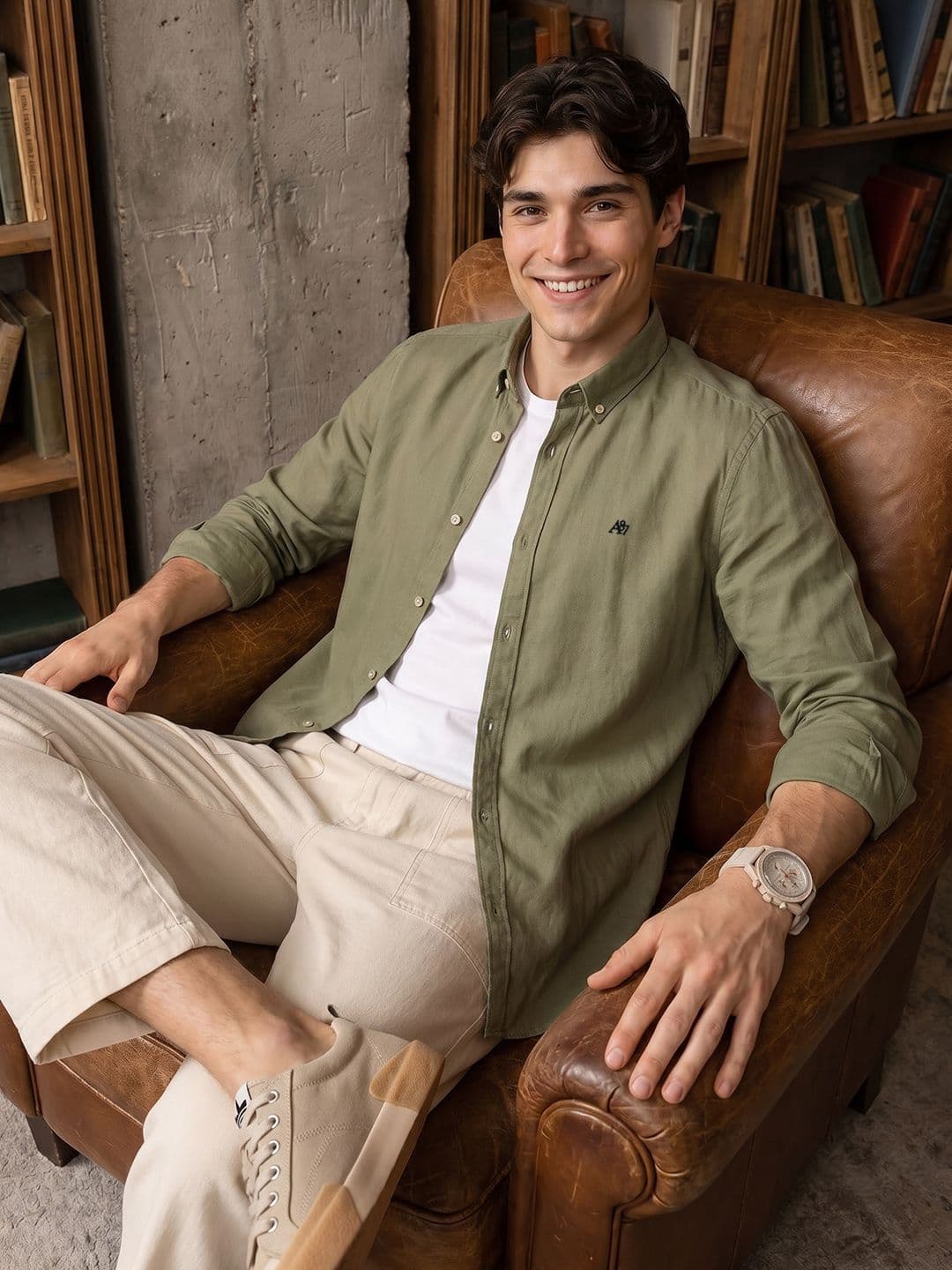 Aeropostale Button-Down Collar Pure Cotton Casual Shirt - view 1