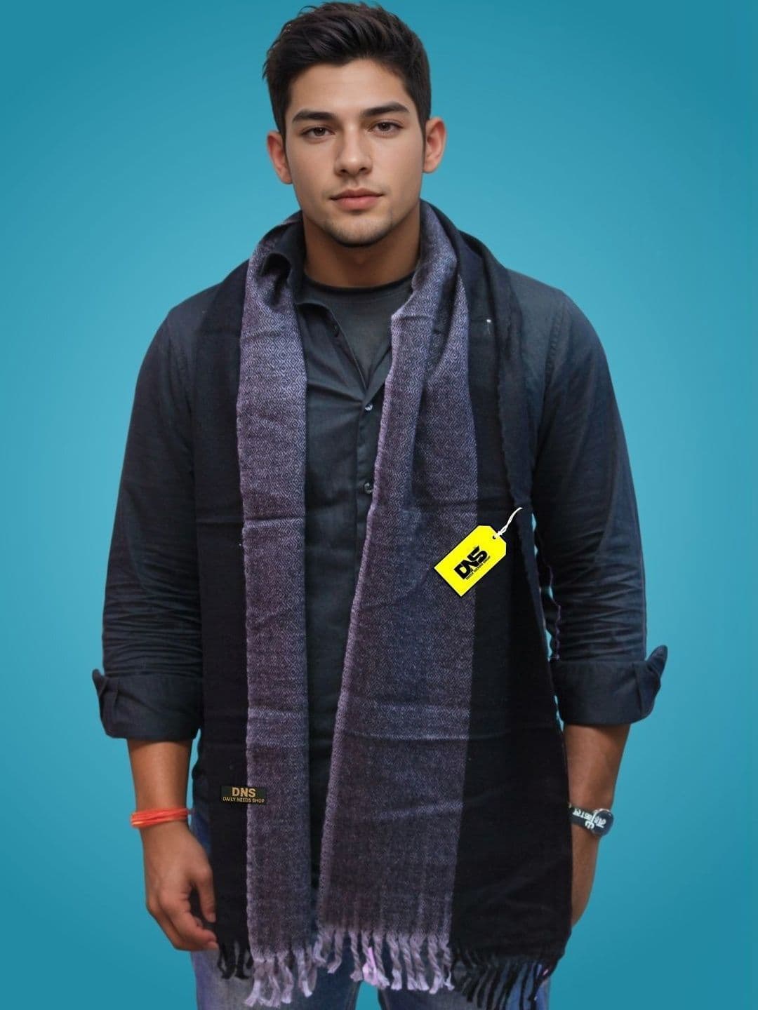 Daily Needs Shop Men Patterned Merino Wool Mufflers - view 1