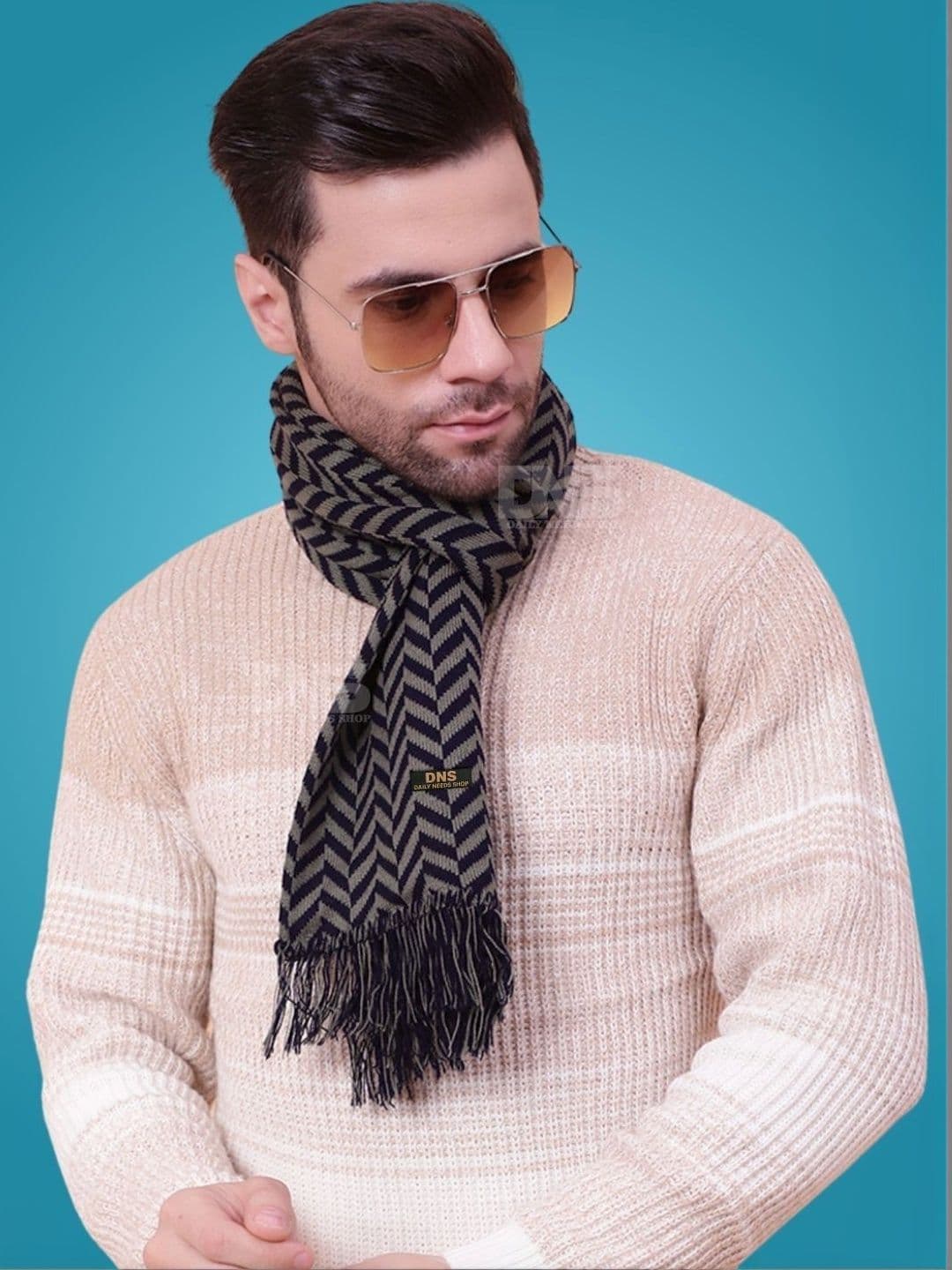 Daily Needs Shop Men Patterned Merino Wool Mufflers - view 1