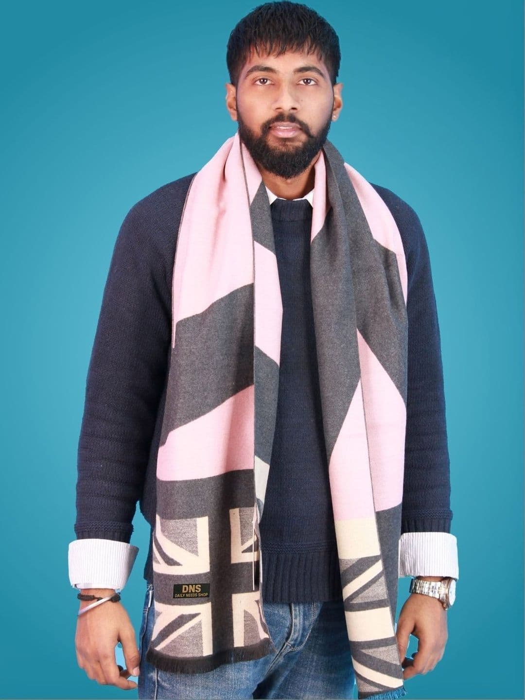 Daily Needs Shop Men Patterned Merino Wool Mufflers - view 1