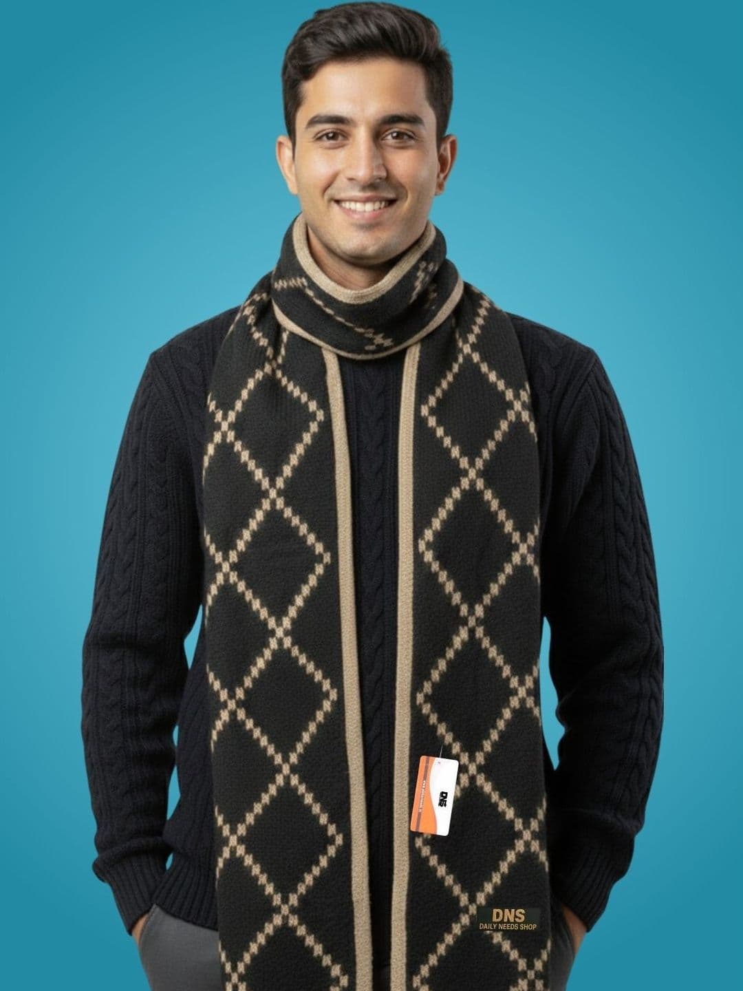 Daily Needs Shop Men Patterned Merino Wool Mufflers - view 1