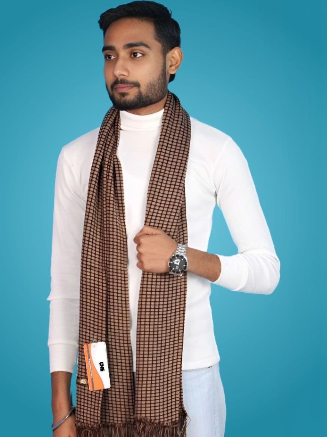 Daily Needs Shop Men Checked Merino Wool Mufflers - view 1