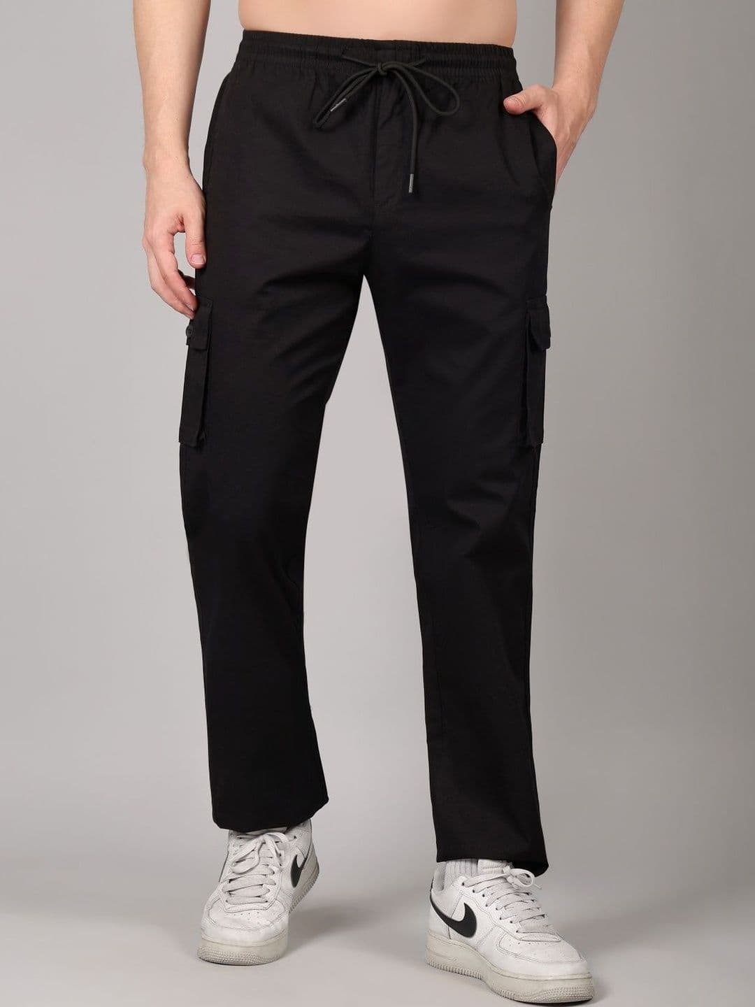 Roadster Men Relaxed Straight Leg Easy Wash Cargos Trousers - view 1