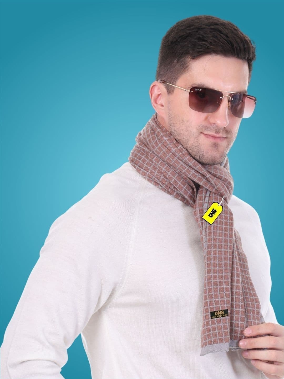 Daily Needs Shop Men Checked Merino Wool Mufflers - view 1