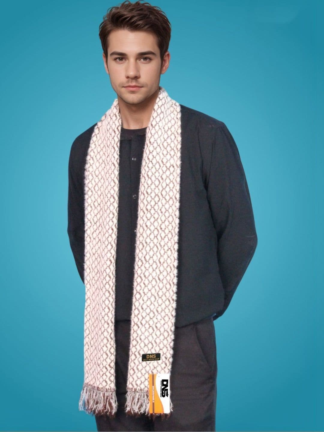 Daily Needs Shop Men Patterned Merino Wool Mufflers - view 1