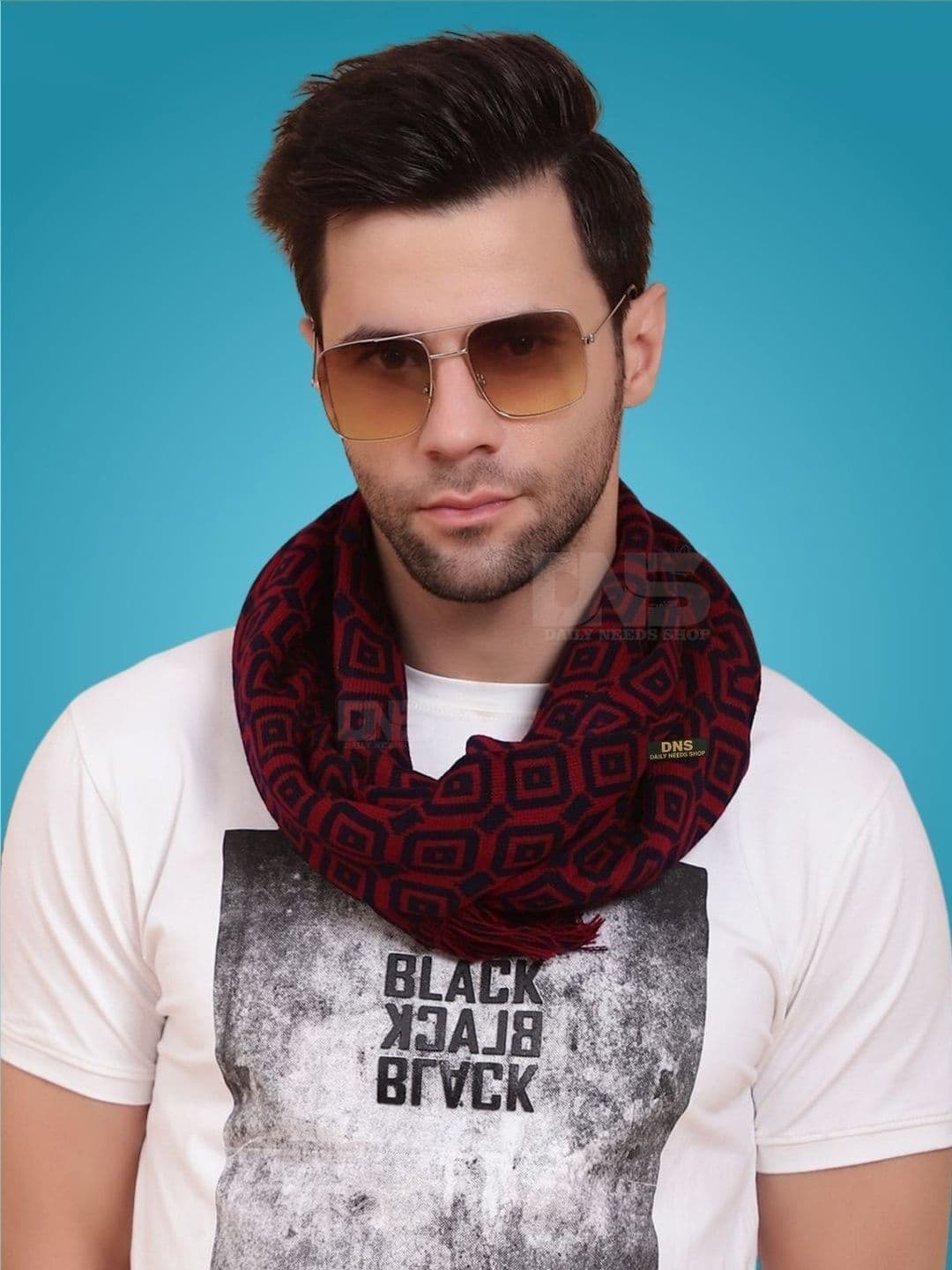 Daily Needs Shop Men Patterned Merino Wool Mufflers - view 1