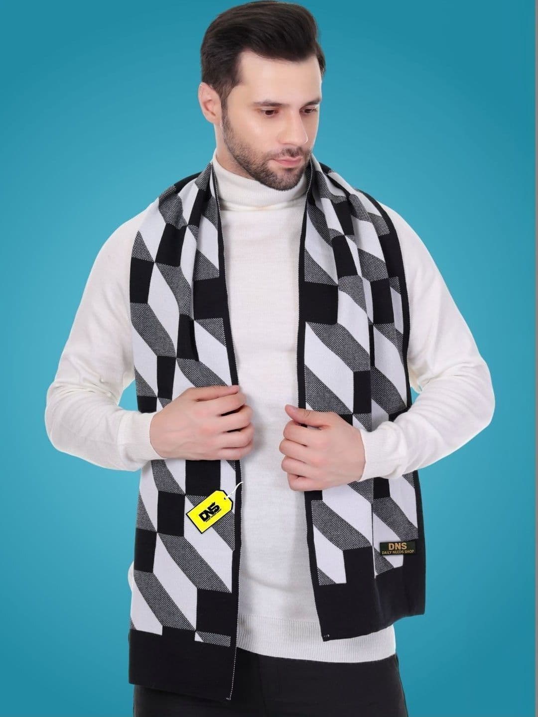 Daily Needs Shop Men Patterned Merino Wool Mufflers - view 1
