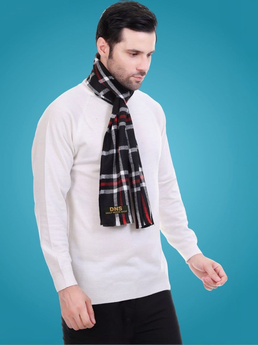 Daily Needs Shop Men Checked Merino Wool Mufflers - view 1